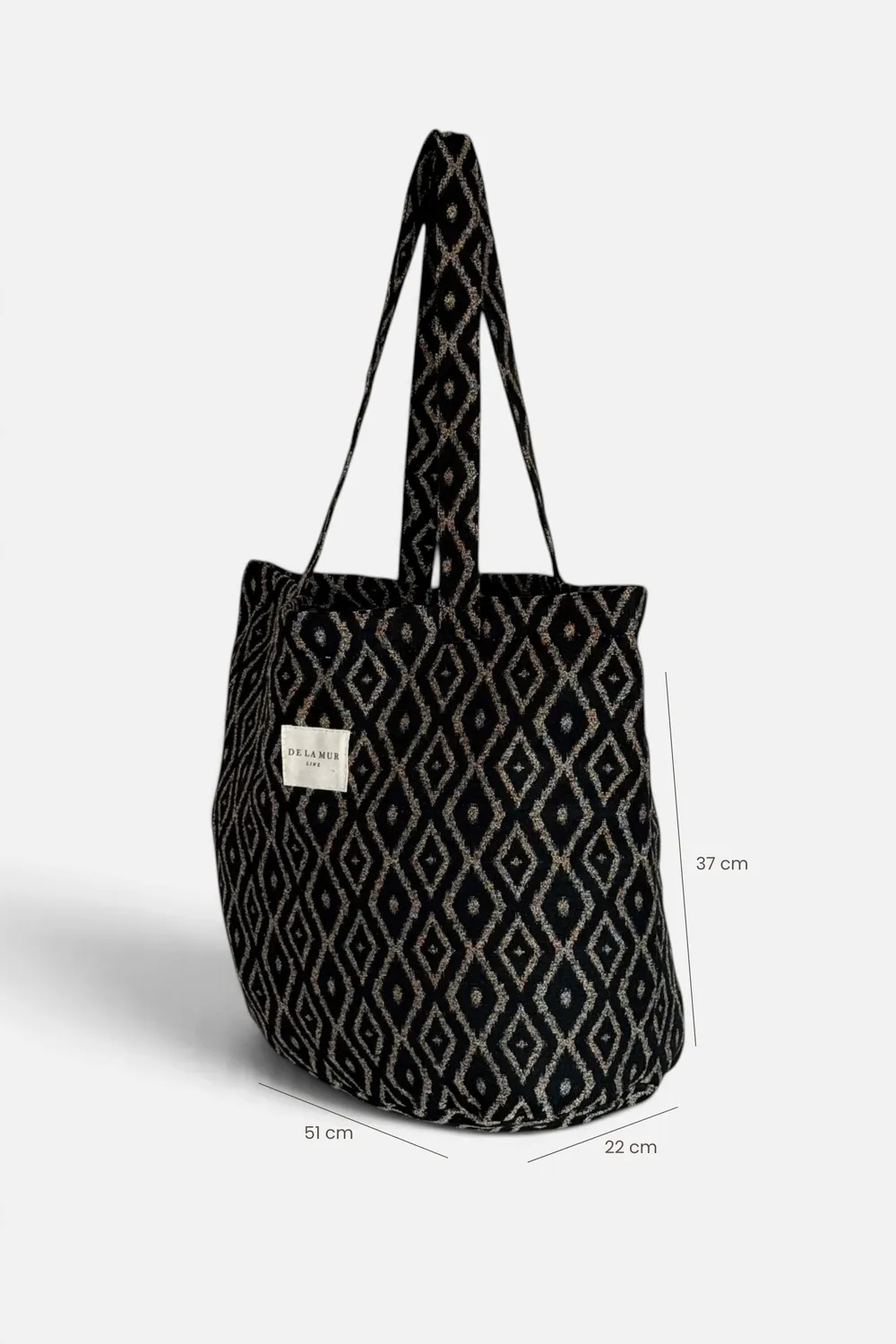 De La Mur Onix Grande shopper svart grå
