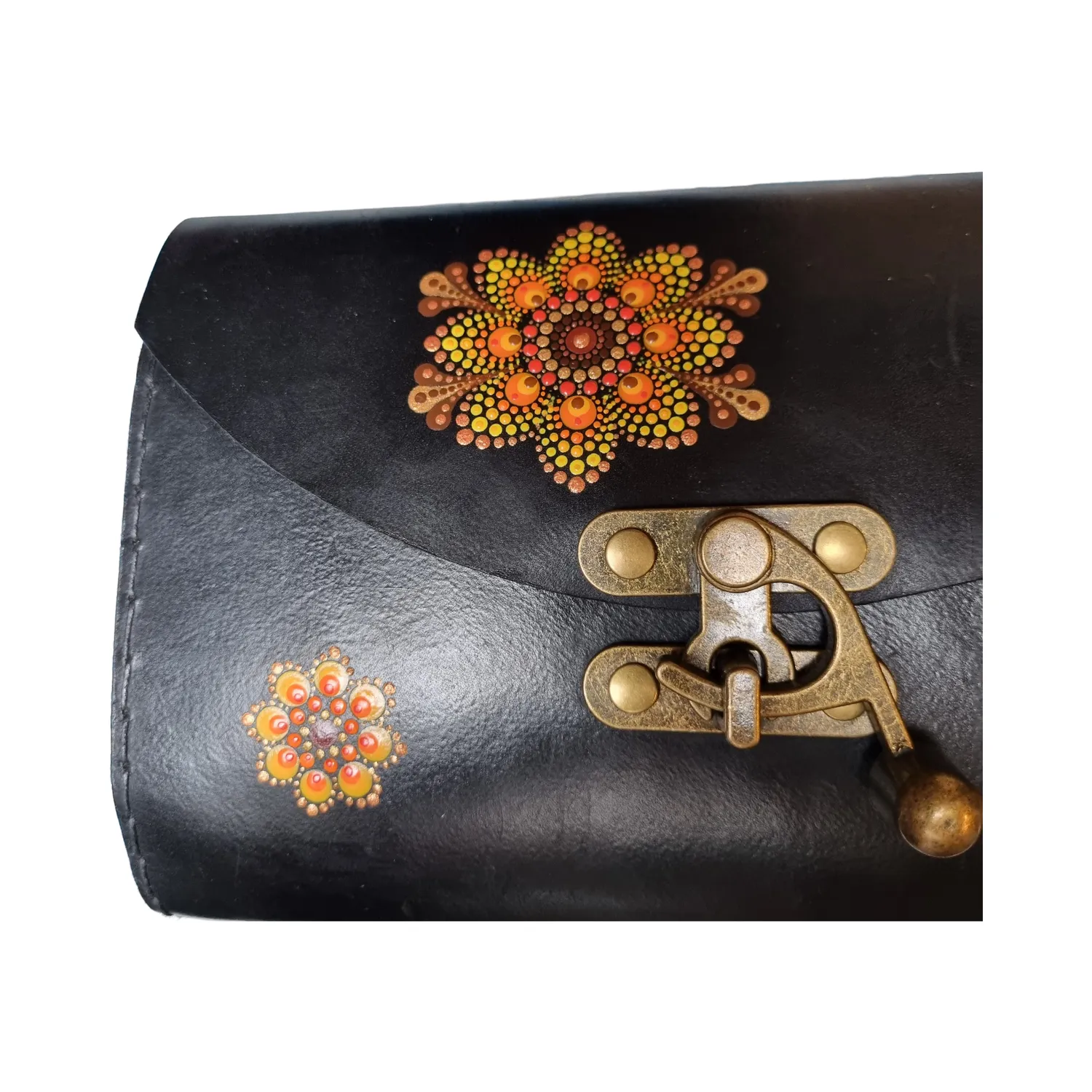 JuTaBag clutch 23x13x5 cm sort mandala