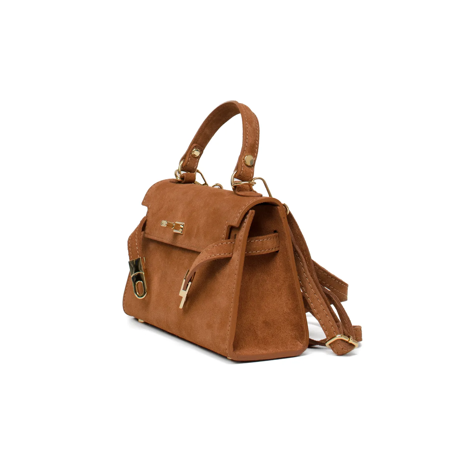 Latalia Trento skinnveske mocka camel
