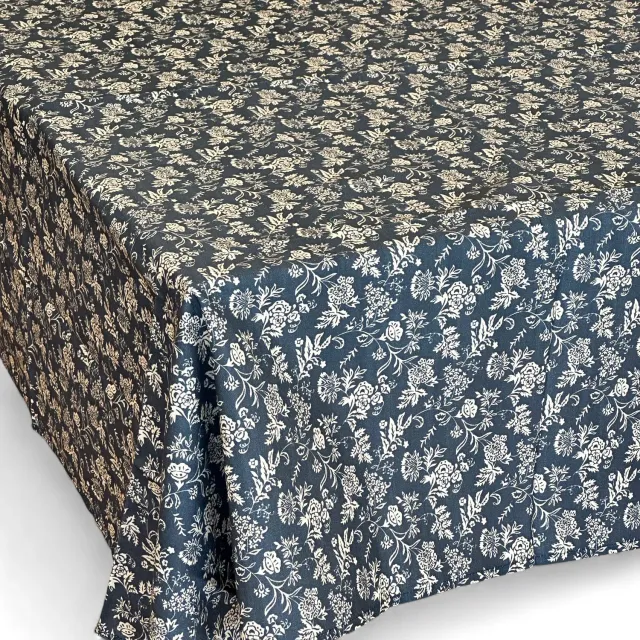 De La Mur Elisa duk 150x150 svart blomstret