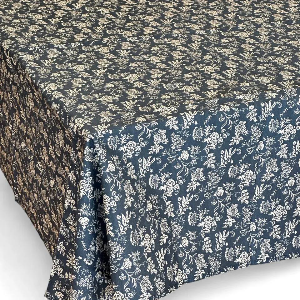 De La Mur Elisa duk 150x150 svart blomstret