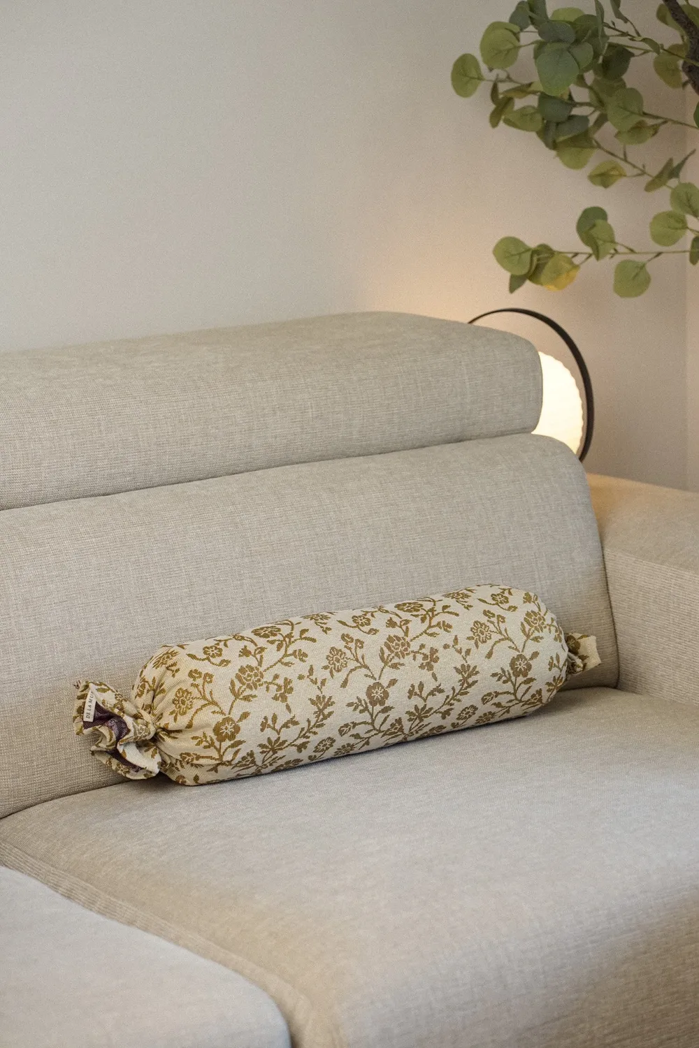 De La Mur Lem pyntepute 50 cm gul blomstret