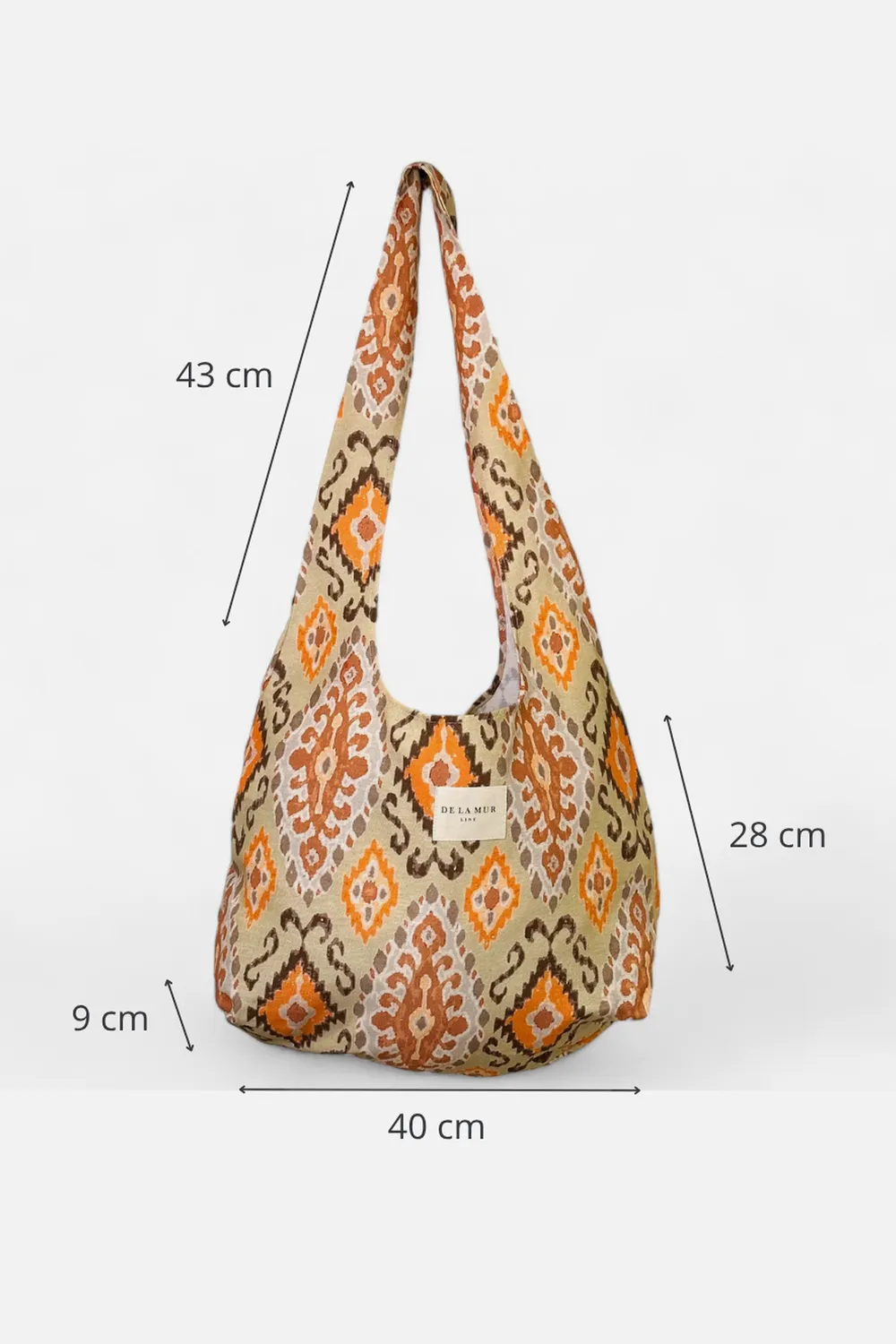 De La Mur Ikat Ovalada veske oransje 40 cm