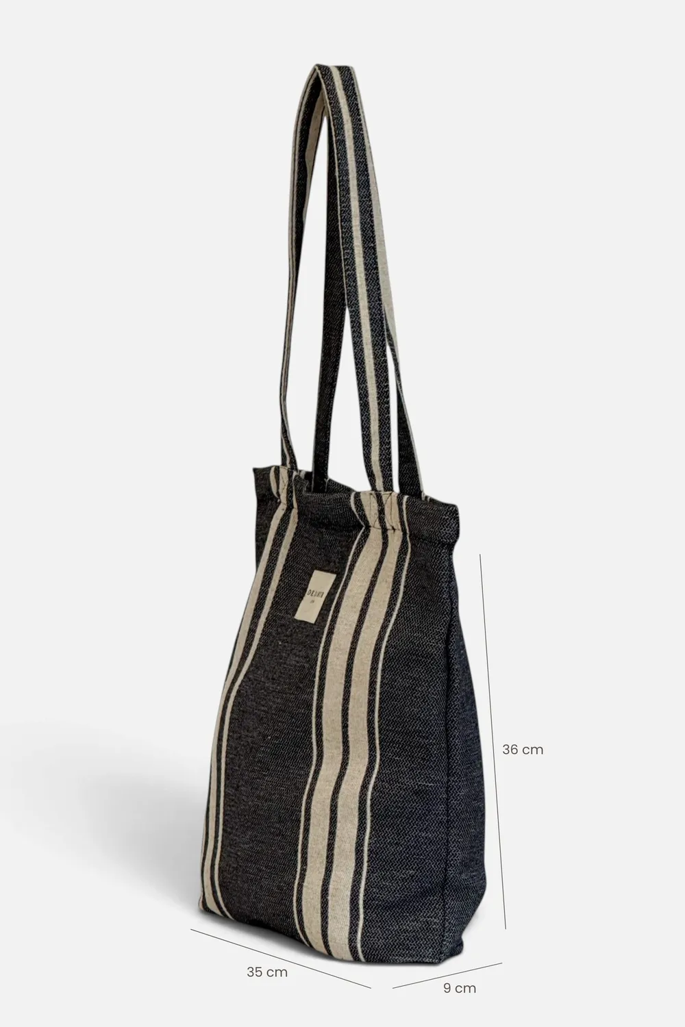 De La Mur Tica totebag stripet 35 cm glidelås