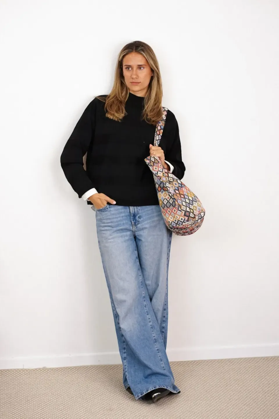 De La Mur Ore shopper stor handlenett 51x37x22 flerfarget