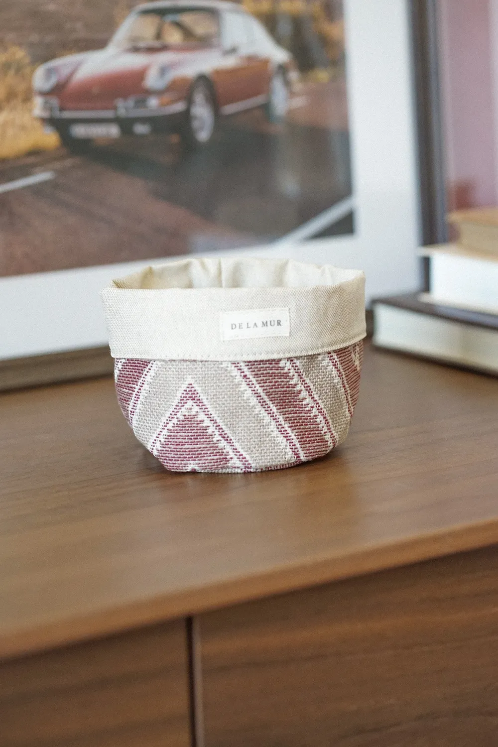 De La Mur Kasa liten kurv geometrisk beige 11,5 cm