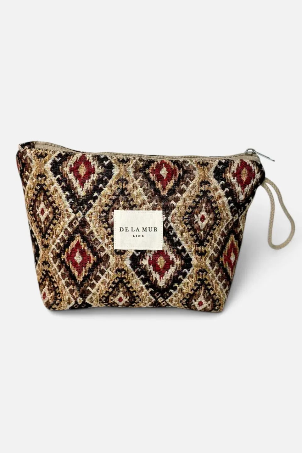 De La Mur May toalettmappe 29 cm beige geometrisk