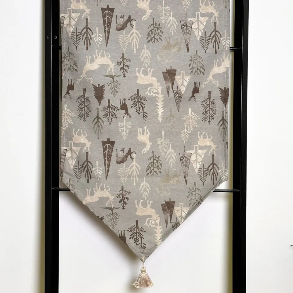 De La Mur Cork bordløper 42x165 cm grå vintermønster