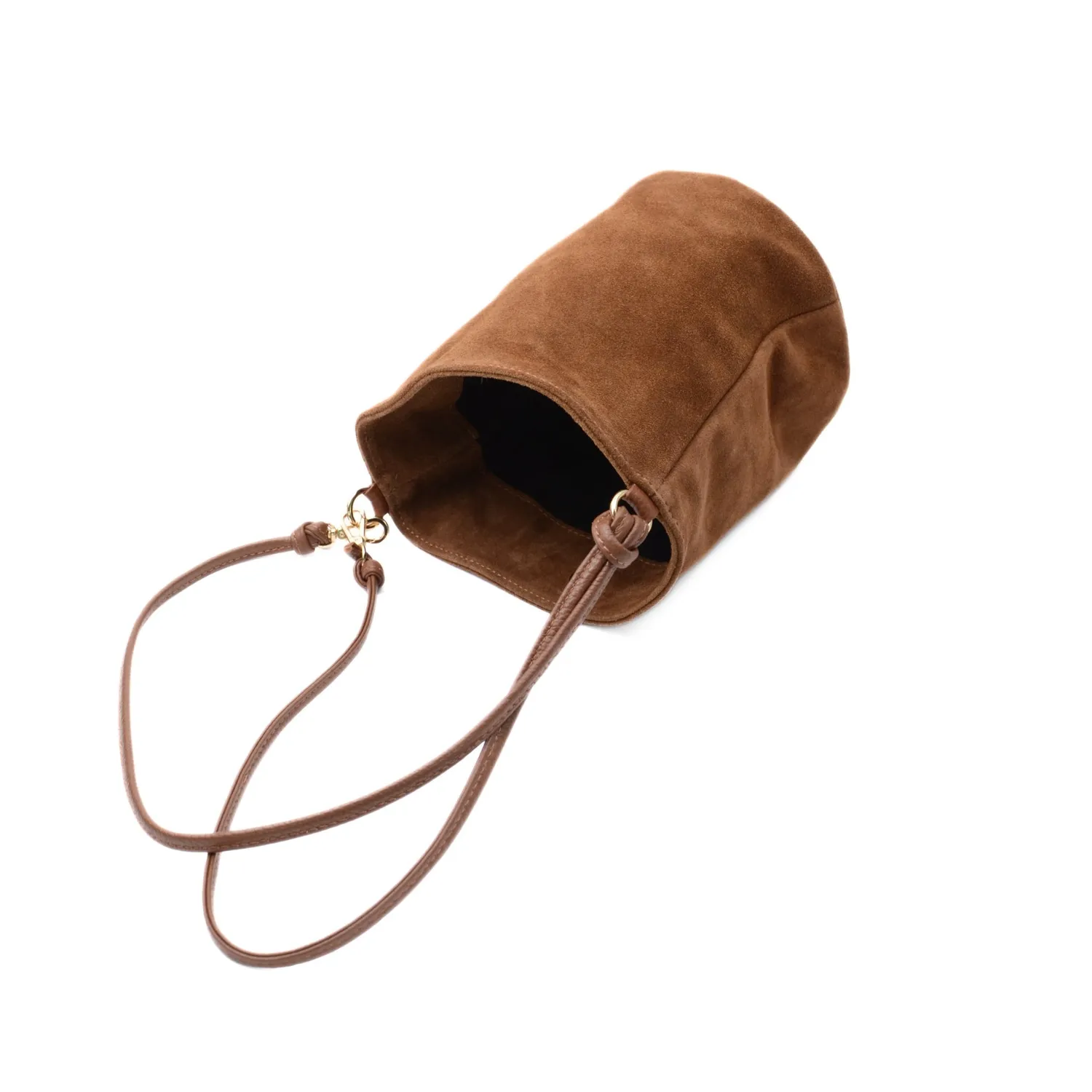 Latalia Perugia bøtteveske camel mocka 20 cm
