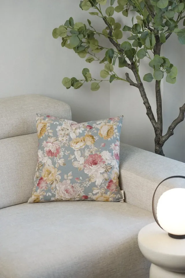 De La Mur Oria putetrekk 50x50 rosa blomstret