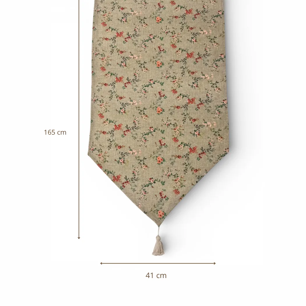 De La Mur Lua Grande bordløper 41x165 cm oransje blomster