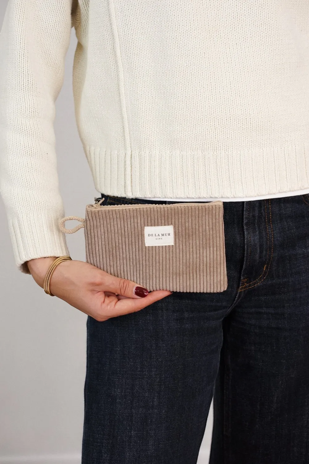 De La Mur Toast mini toalettmappe beige bomull