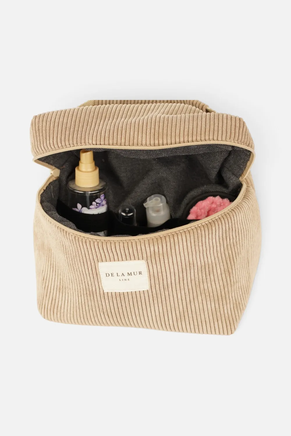 De La Mur Toast stor toalettmappe beige 24 cm