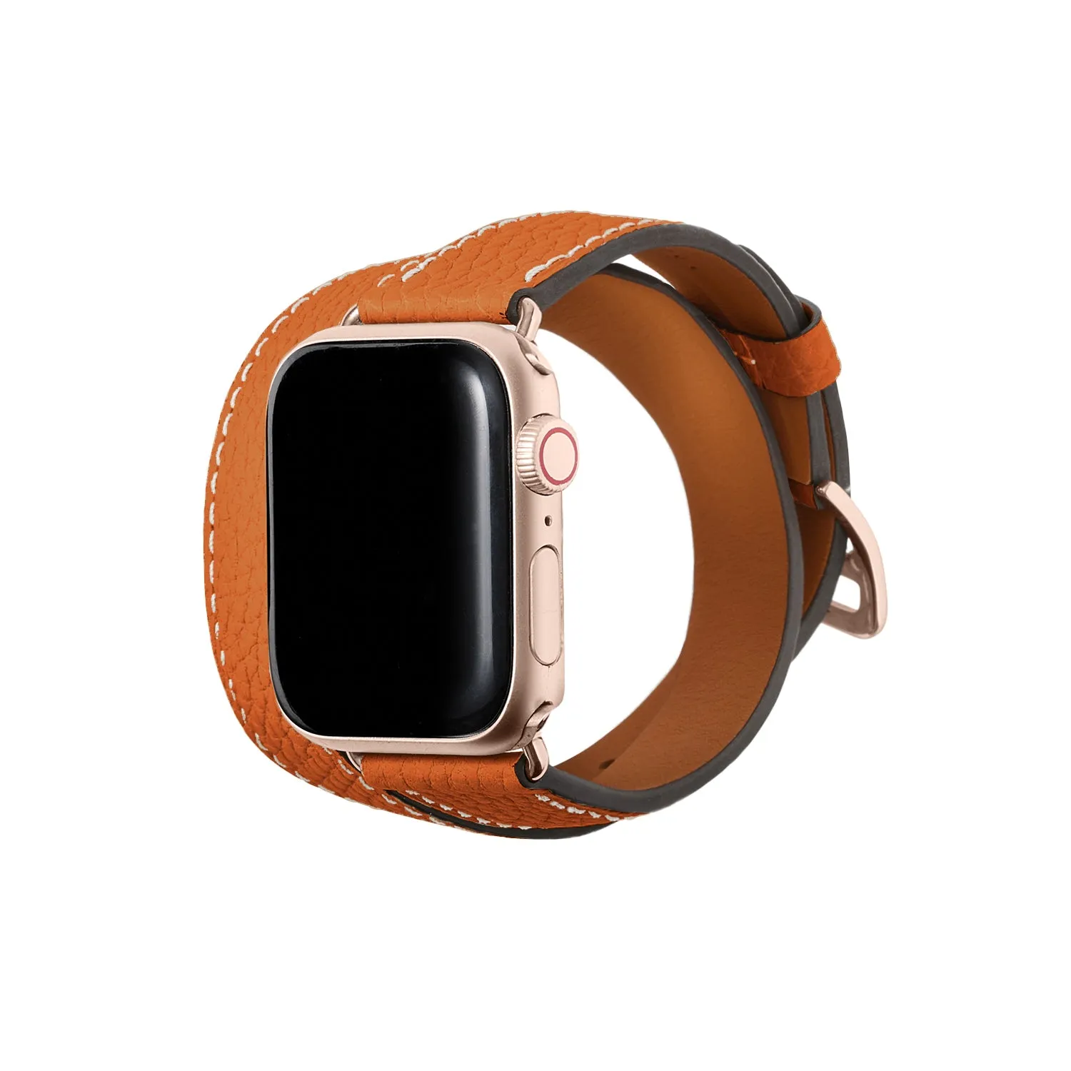 Bonaventura Apple Watch dobbel reim krymplær gull Etoupe S/M