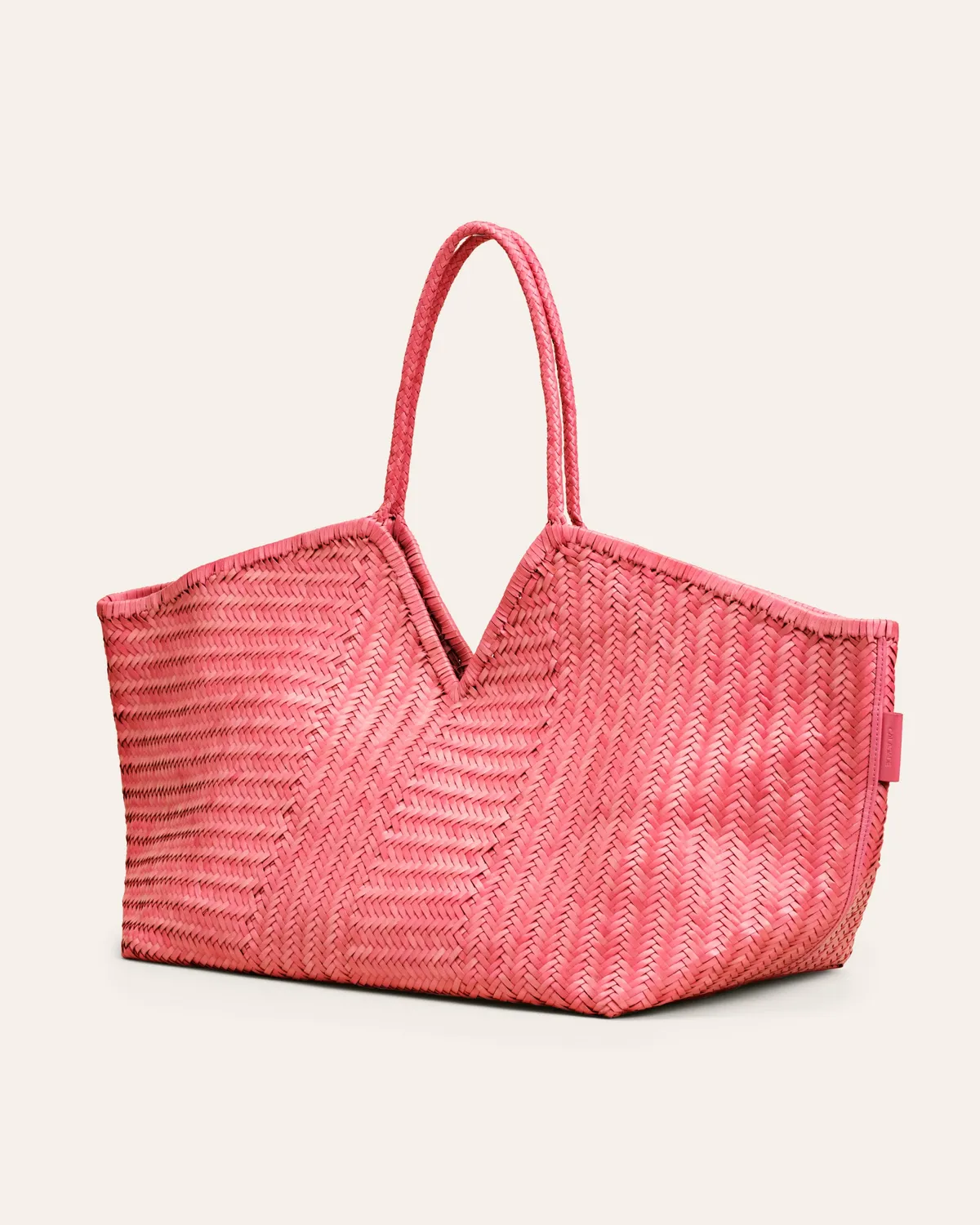 Cala Jade Humi XL tote Rose flettet bøffelskinn