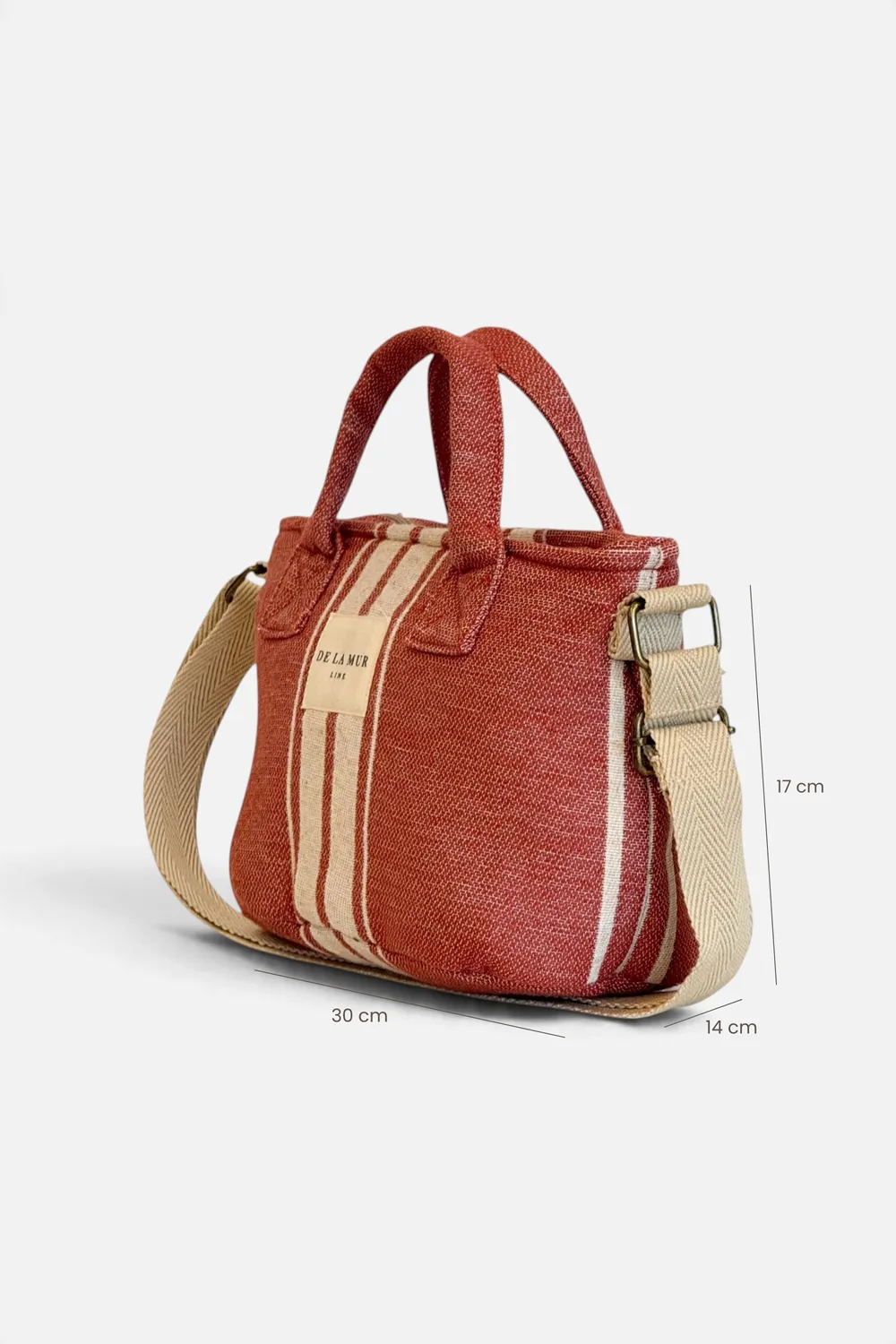 De La Mur Calido Capazo kurvveske terracotta jacquard