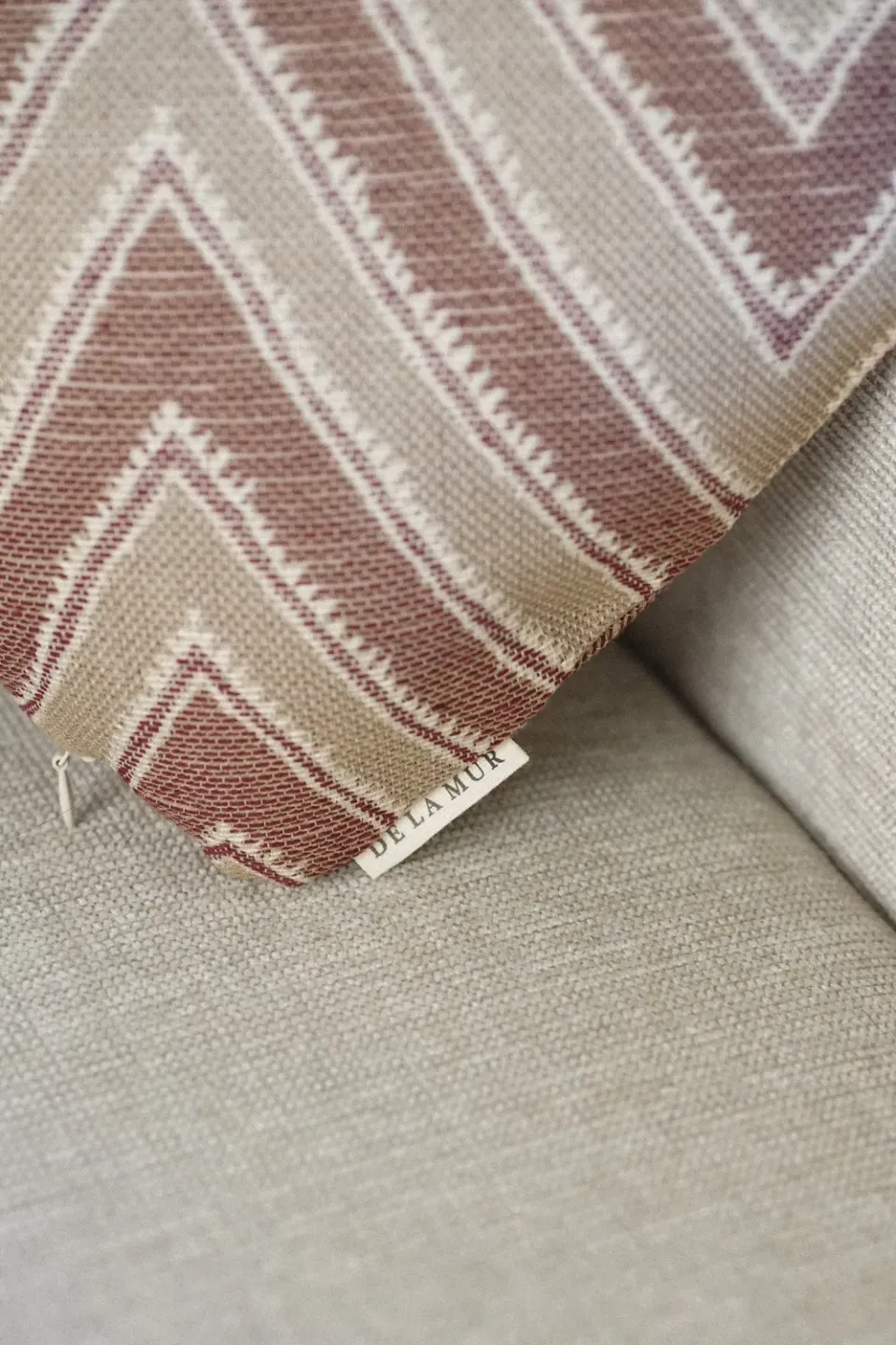 De La Mur Kasa Corazón hjertepute rød jacquard