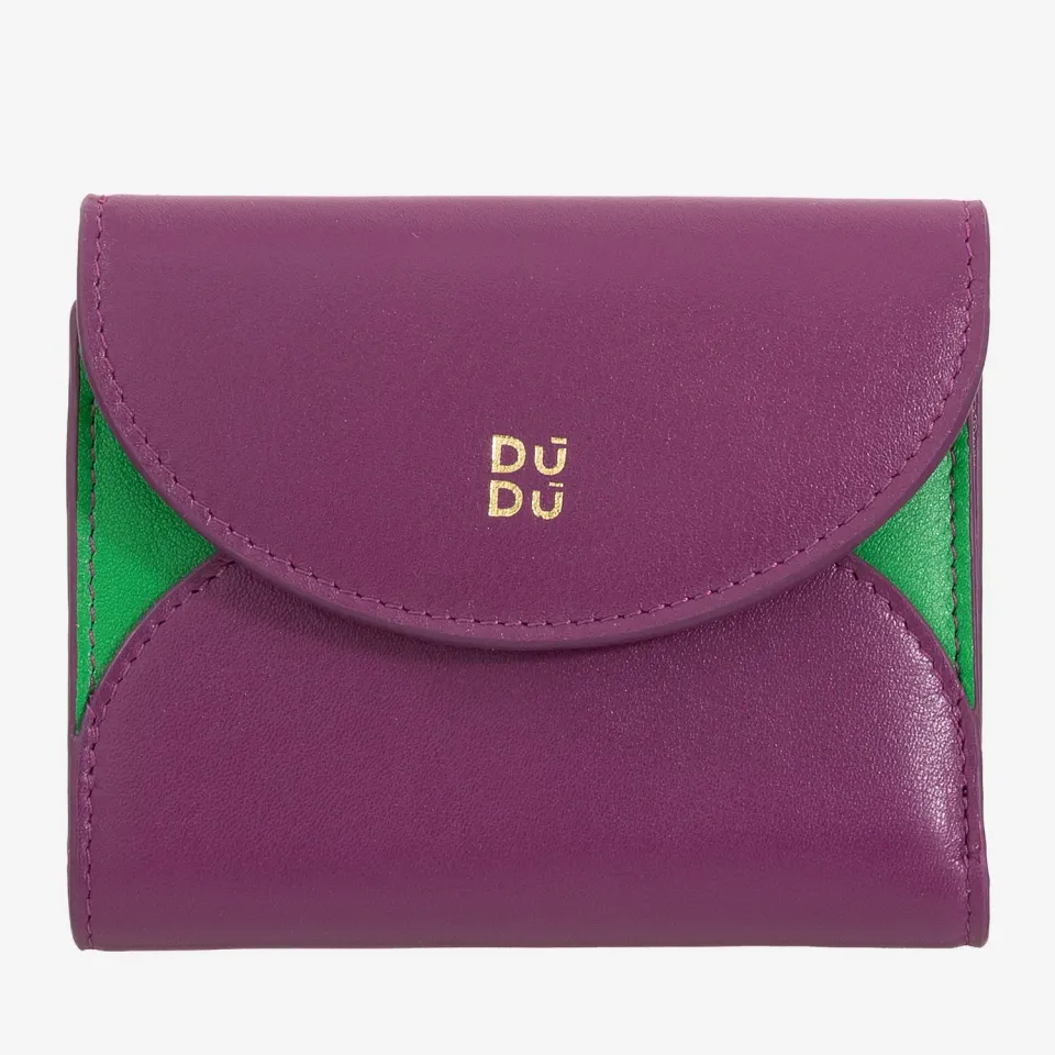 DuDubags Mediterranean lommebok fuksia skinn