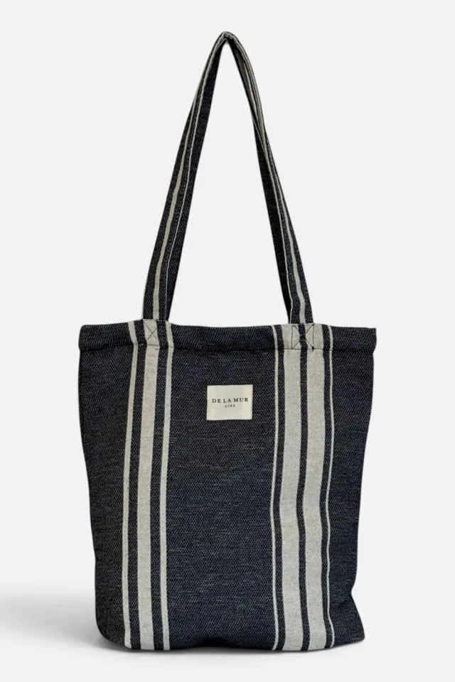 De La Mur Tica totebag stripet 35 cm glidelås