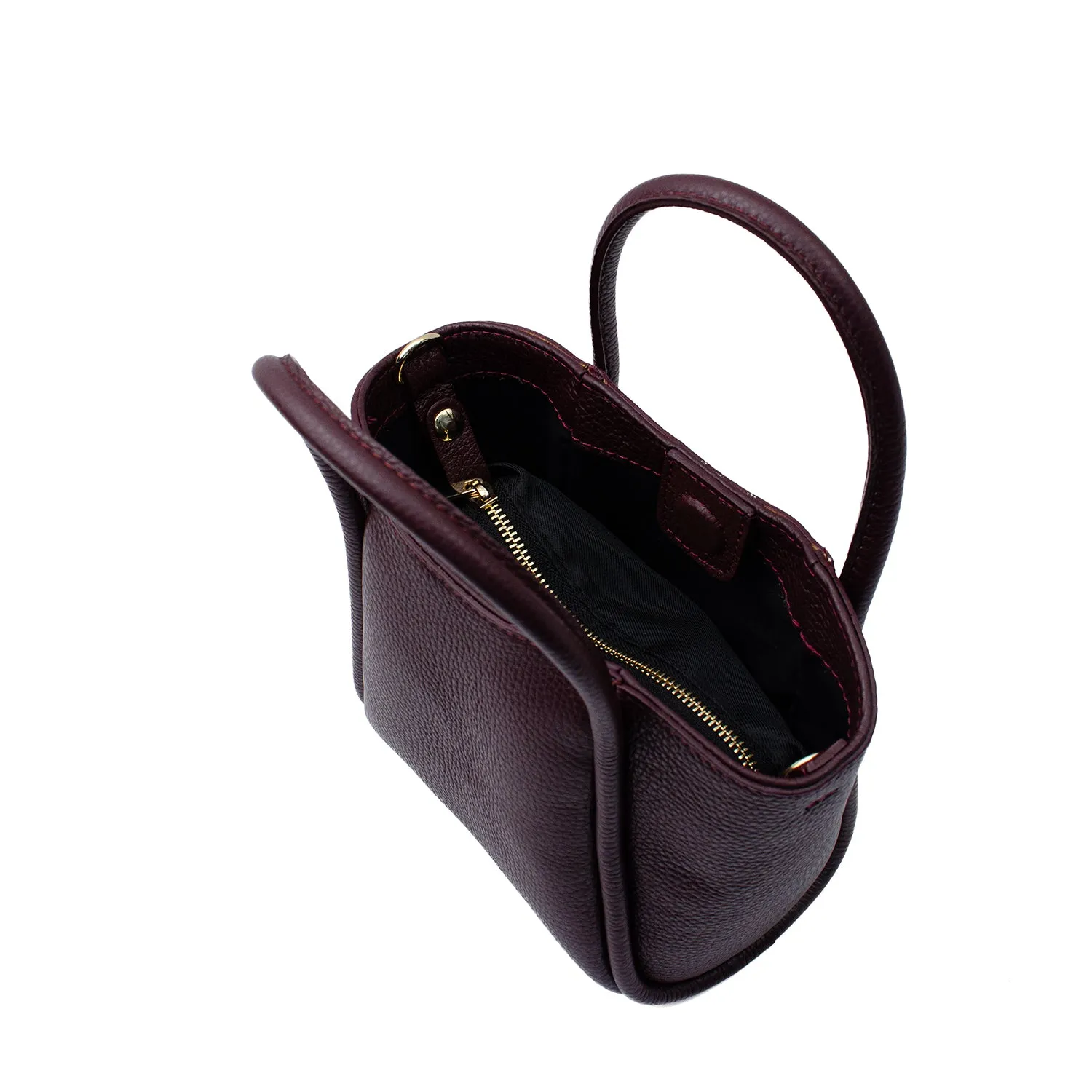 Latalia Florence S skulderveske skinn bordeaux crossbody