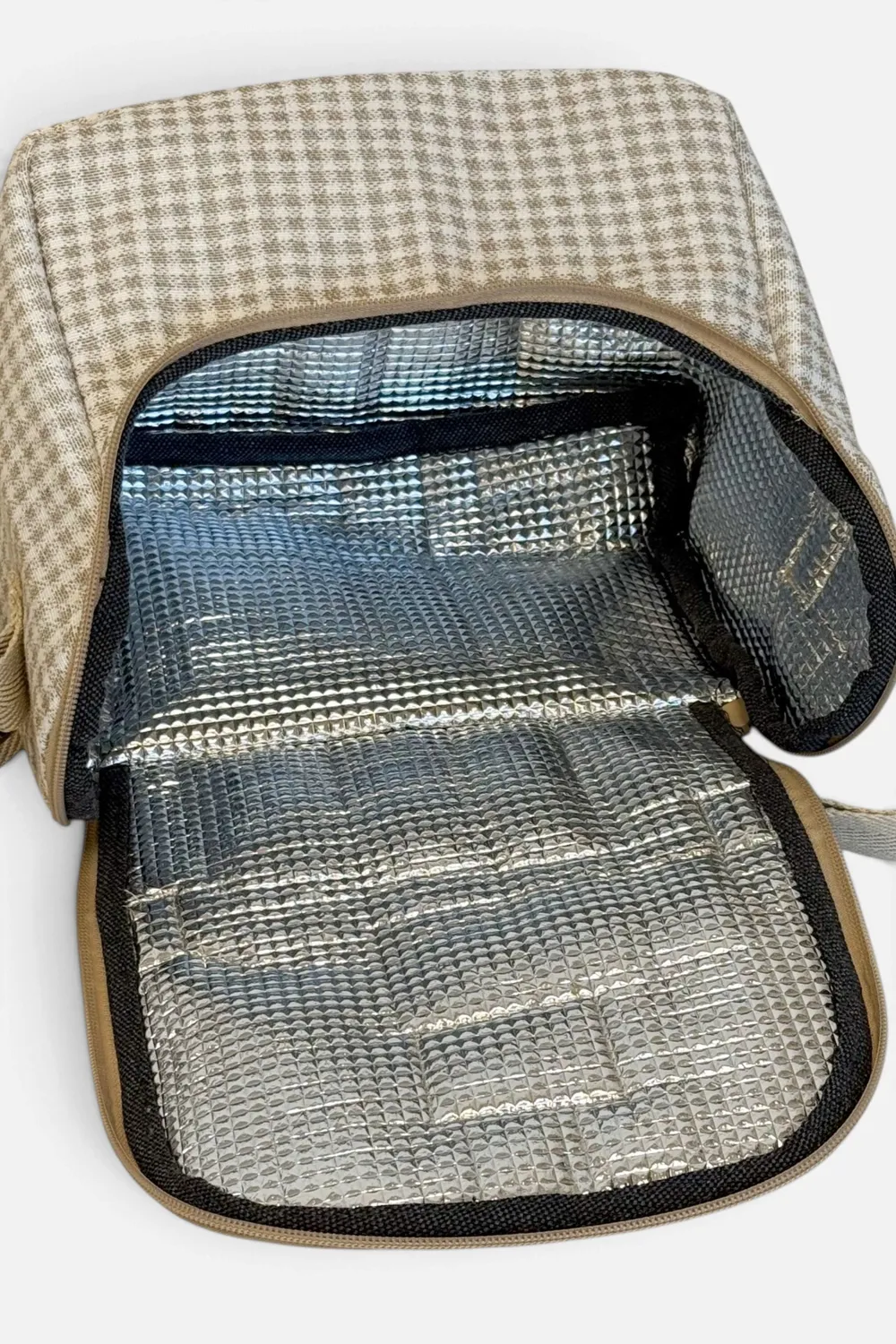 De La Mur Lunch Vison kjølebag 26 cm beige rutet
