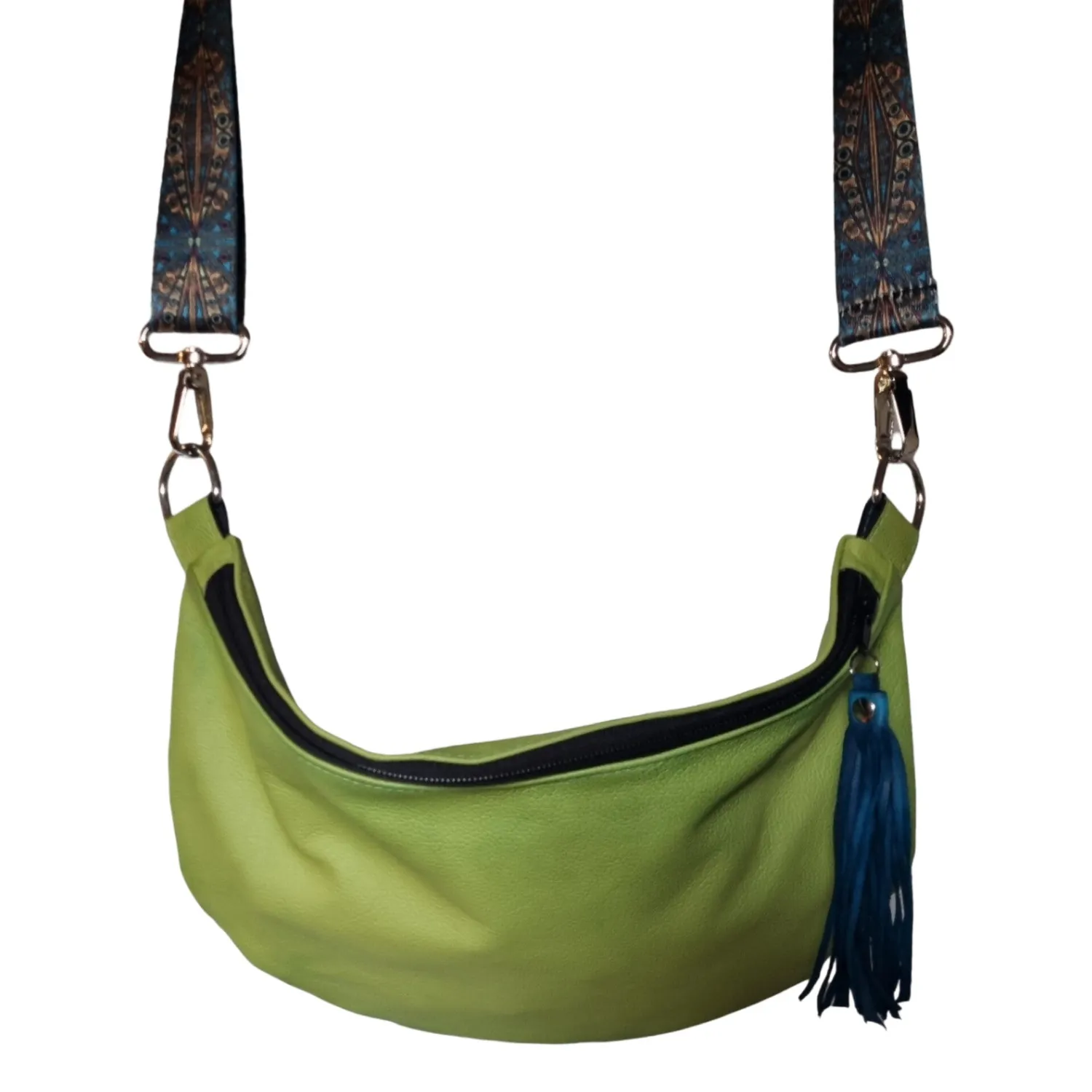 Julia Stray bumbag mørk brun skinn messing