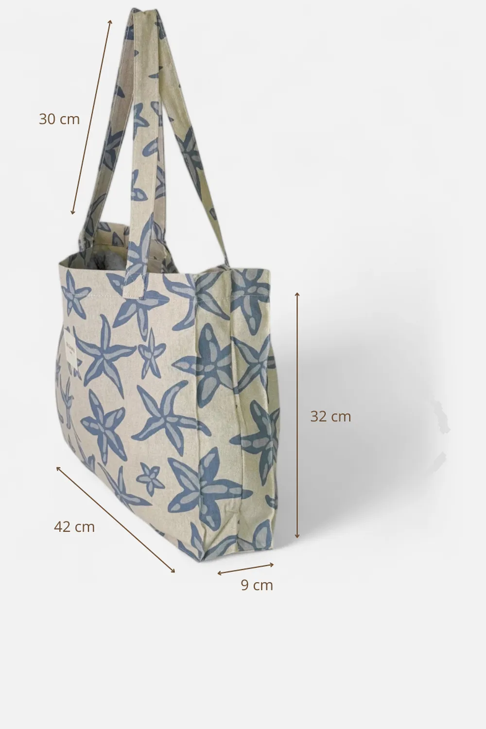 De La Mur Estel handlenett 42 cm stjernemønster