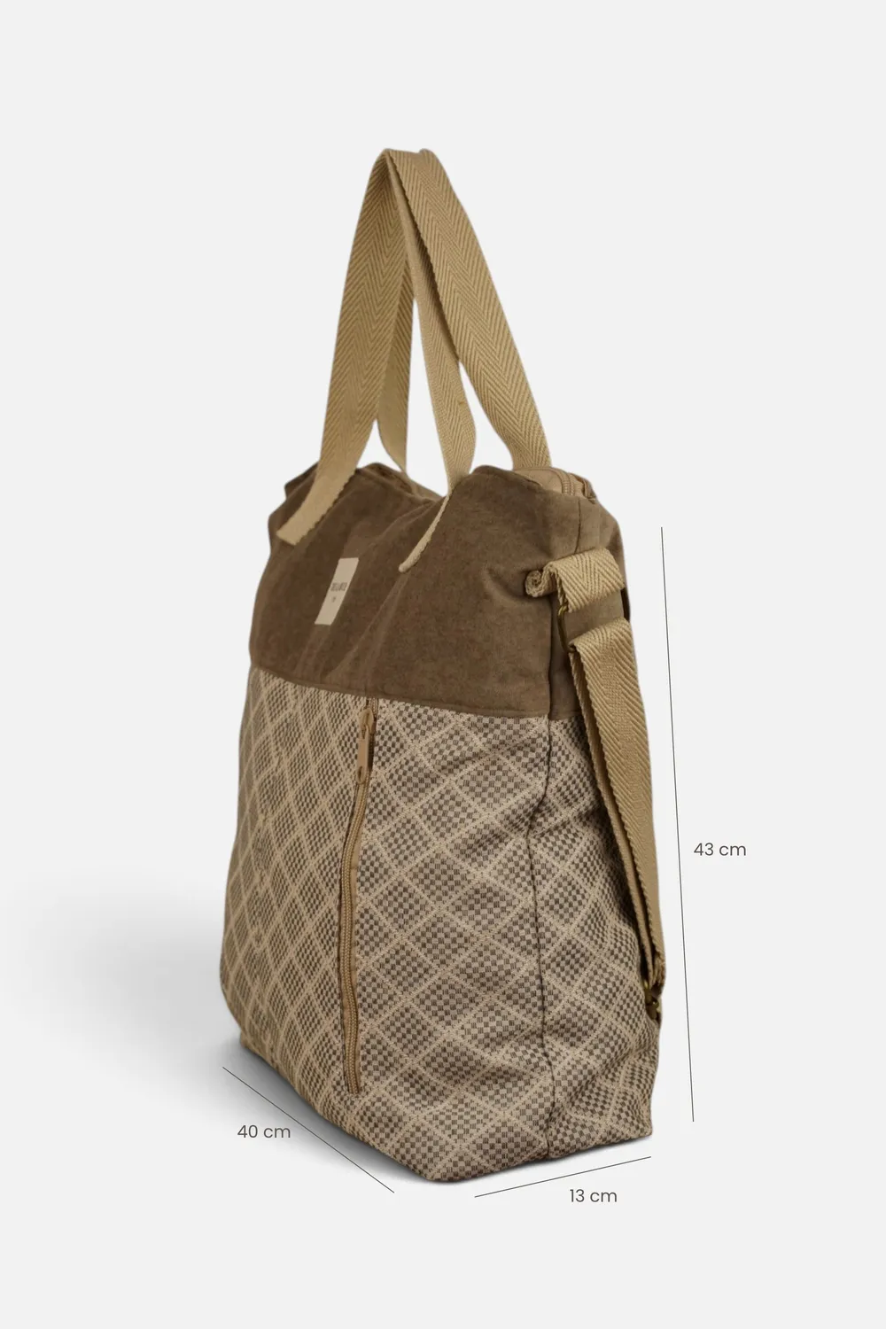 De La Mur Pant stor veske 43x40 grå beige