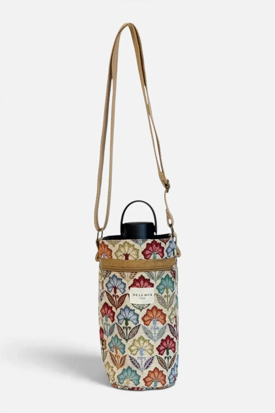 De La Mur Flora flaskeveske blomstret 22x14x9 cm