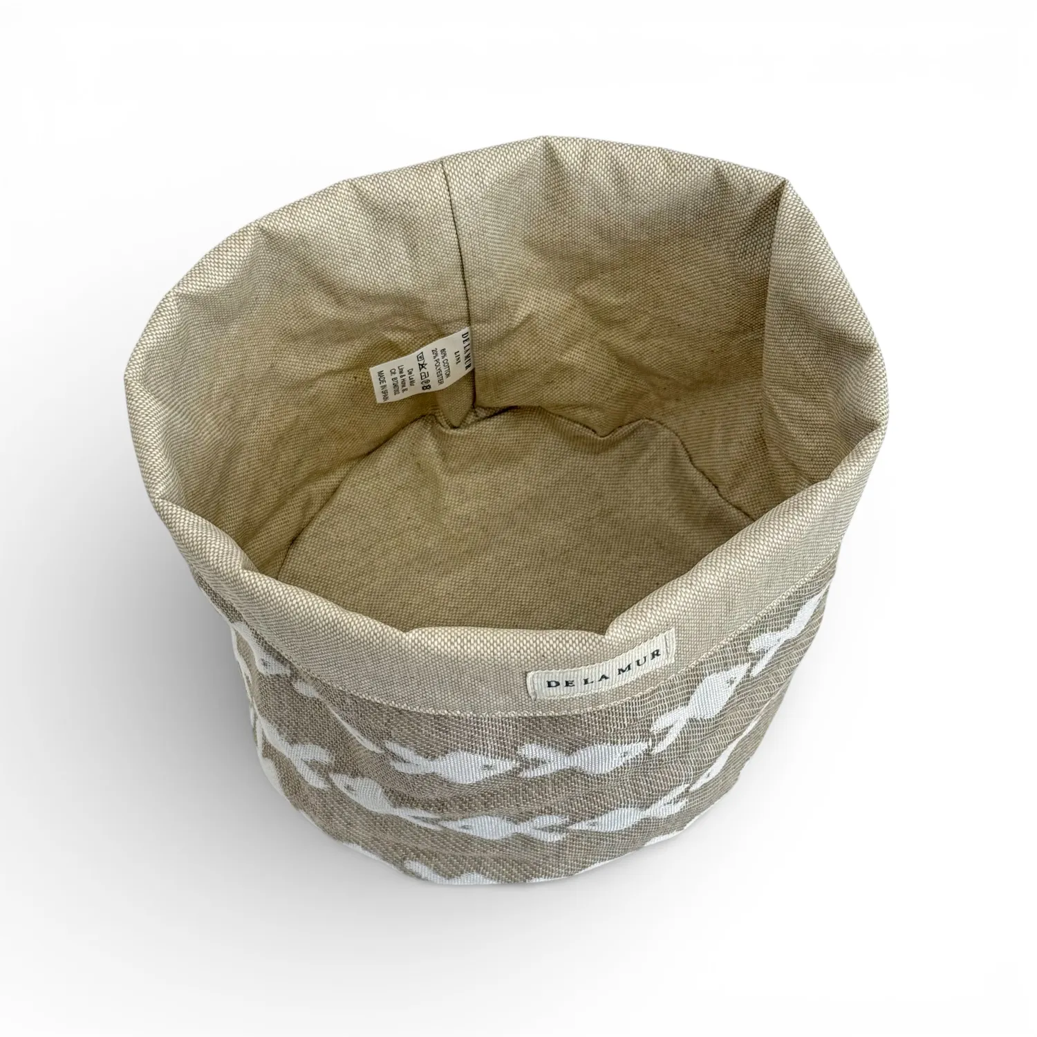 De La Mur Pesc oppbevaringskurv 17 cm beige fisk