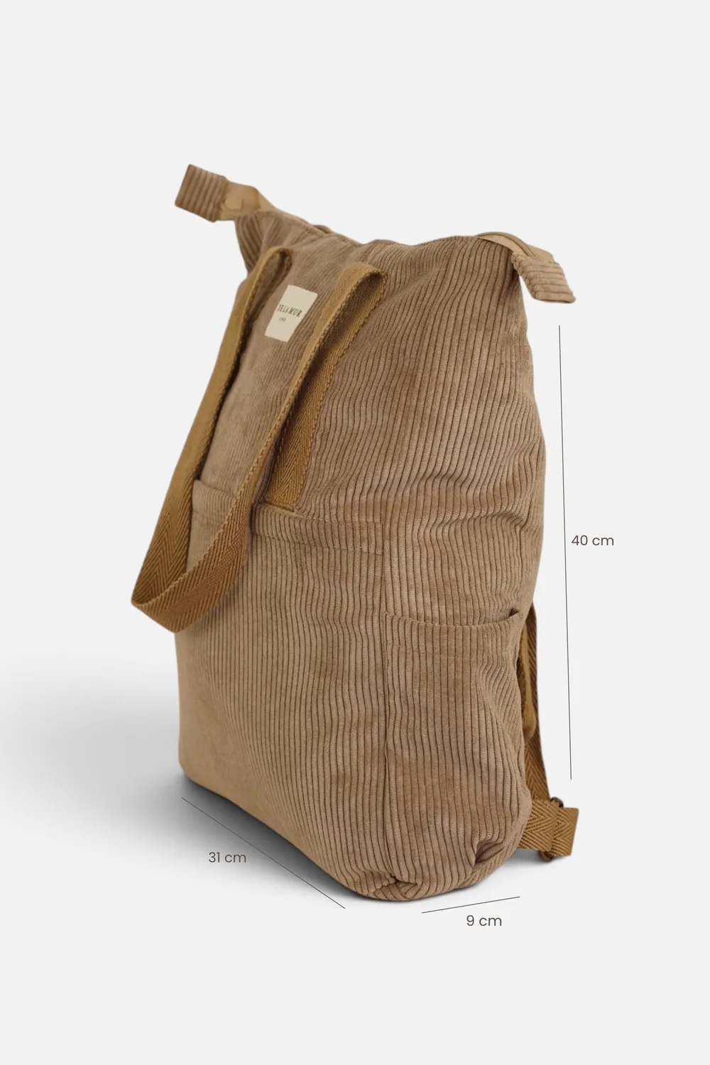 De La Mur Toast sekk beige 31x40 kordfløyel