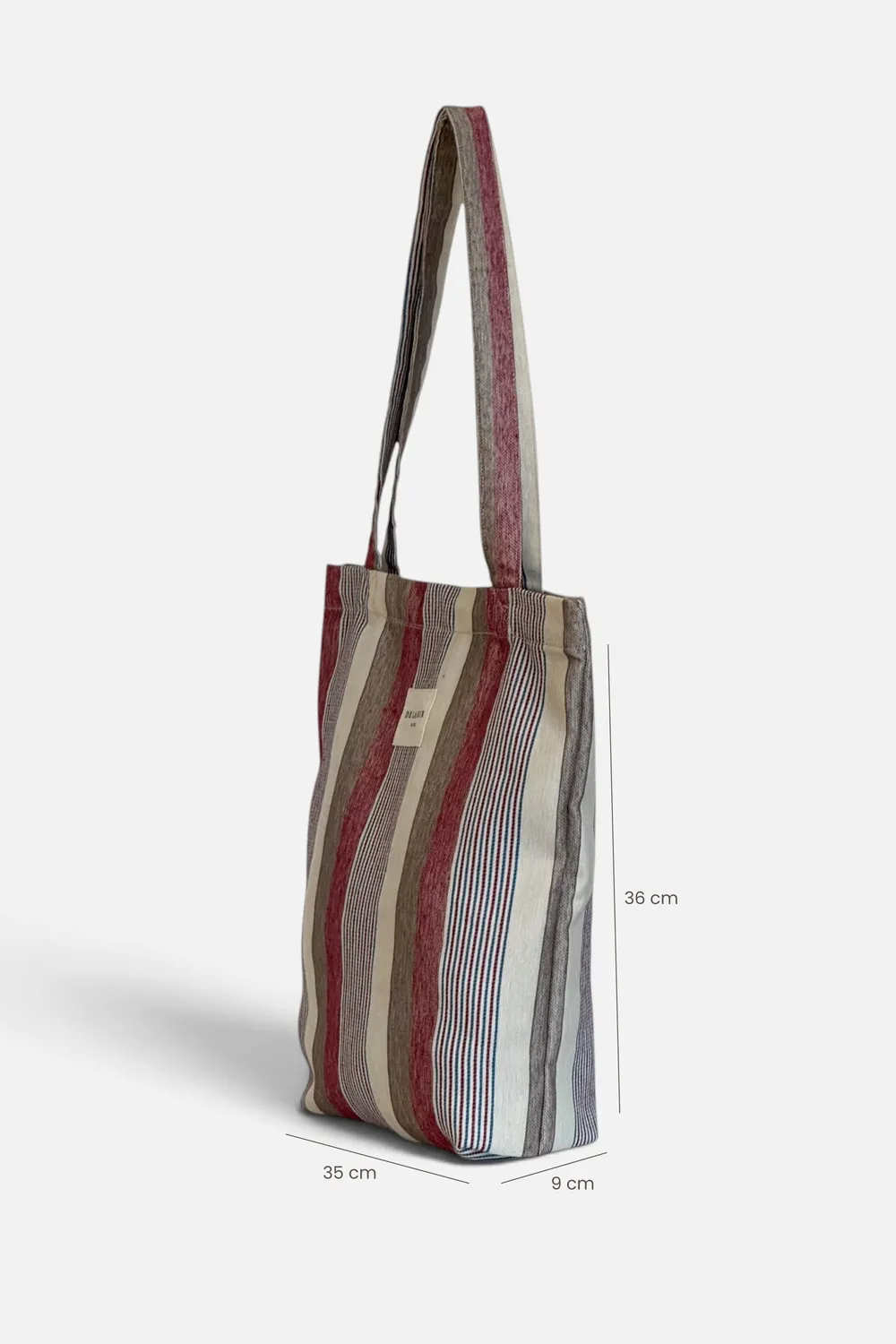 De La Mur Bosque liten totebag med glidelås stripet