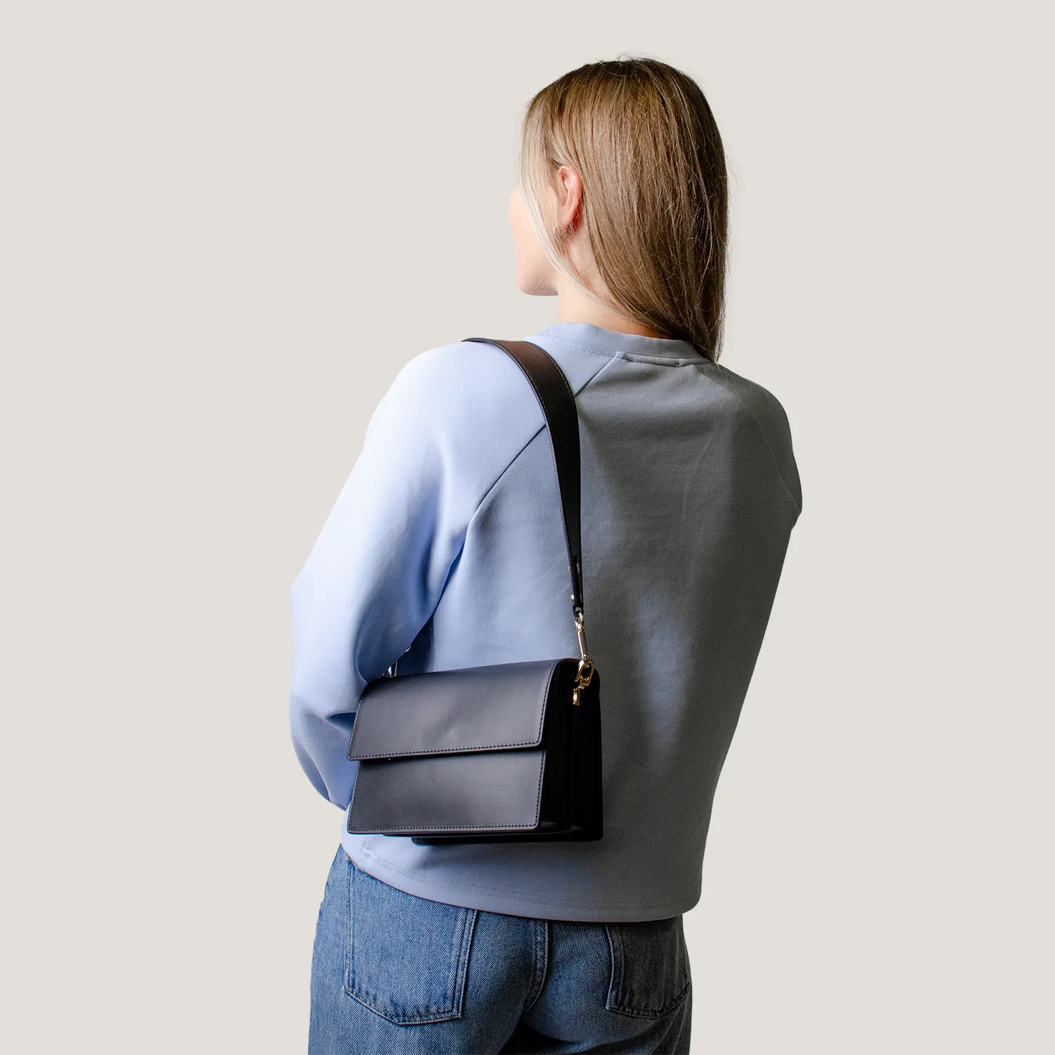 Latalia Ardea skulderveske brun kroko skinn