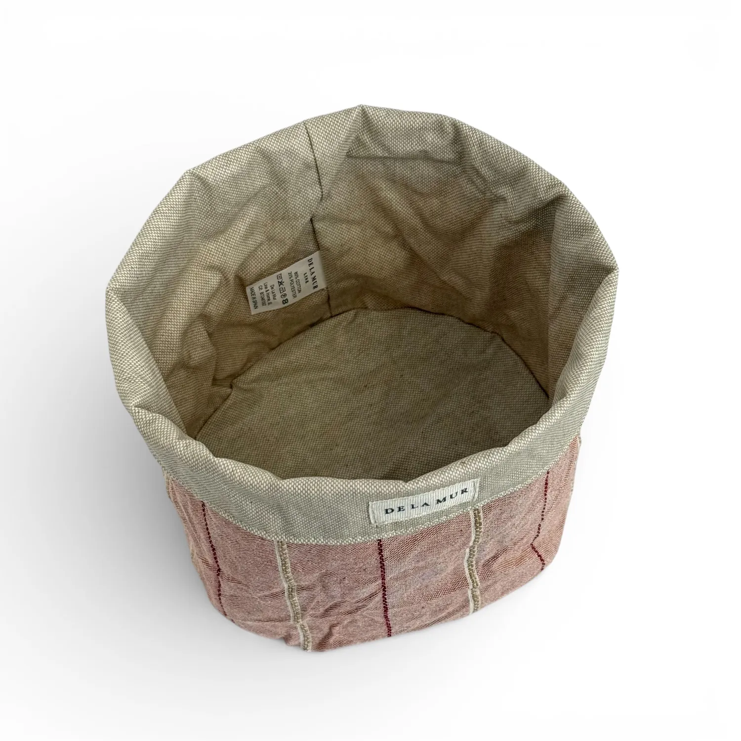 De La Mur Galea kurv medium rosa stripet 17 cm
