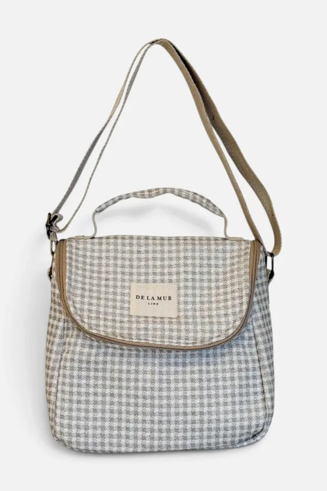 De La Mur Lunch Vison kjølebag 26 cm beige rutet