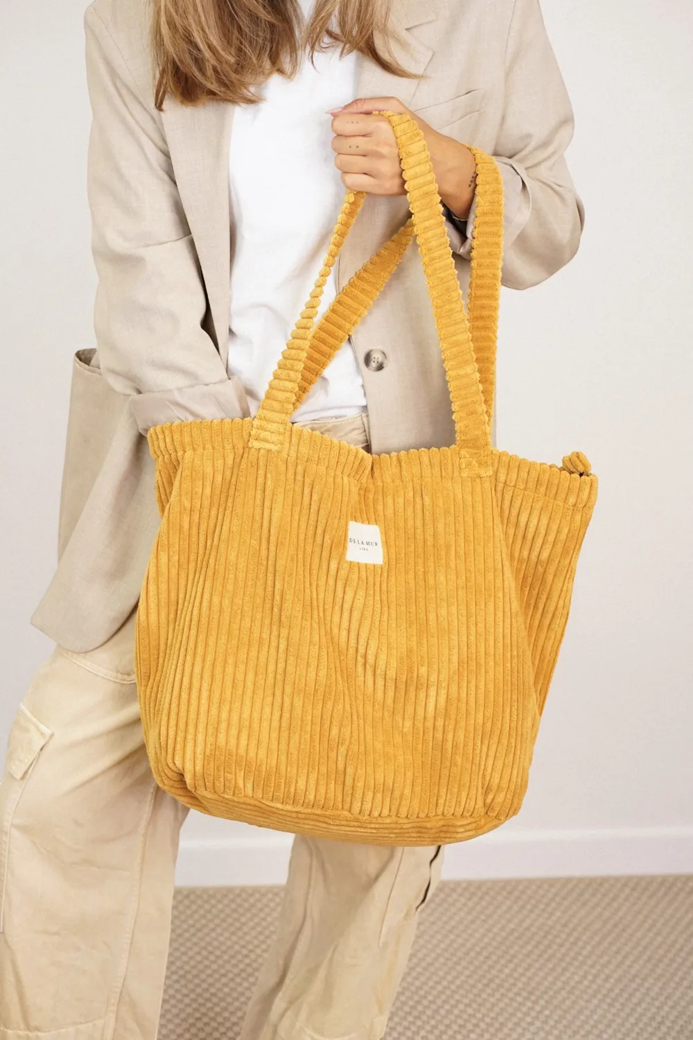 De La Mur Bolsa Maiz shopper sennepsgul 51x37 cm