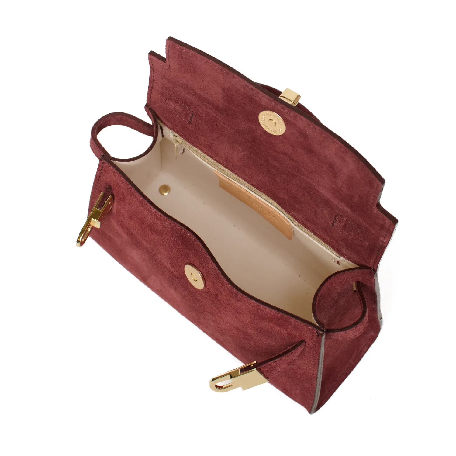 Latalia Trento skinnveske cherry mocka 22 cm