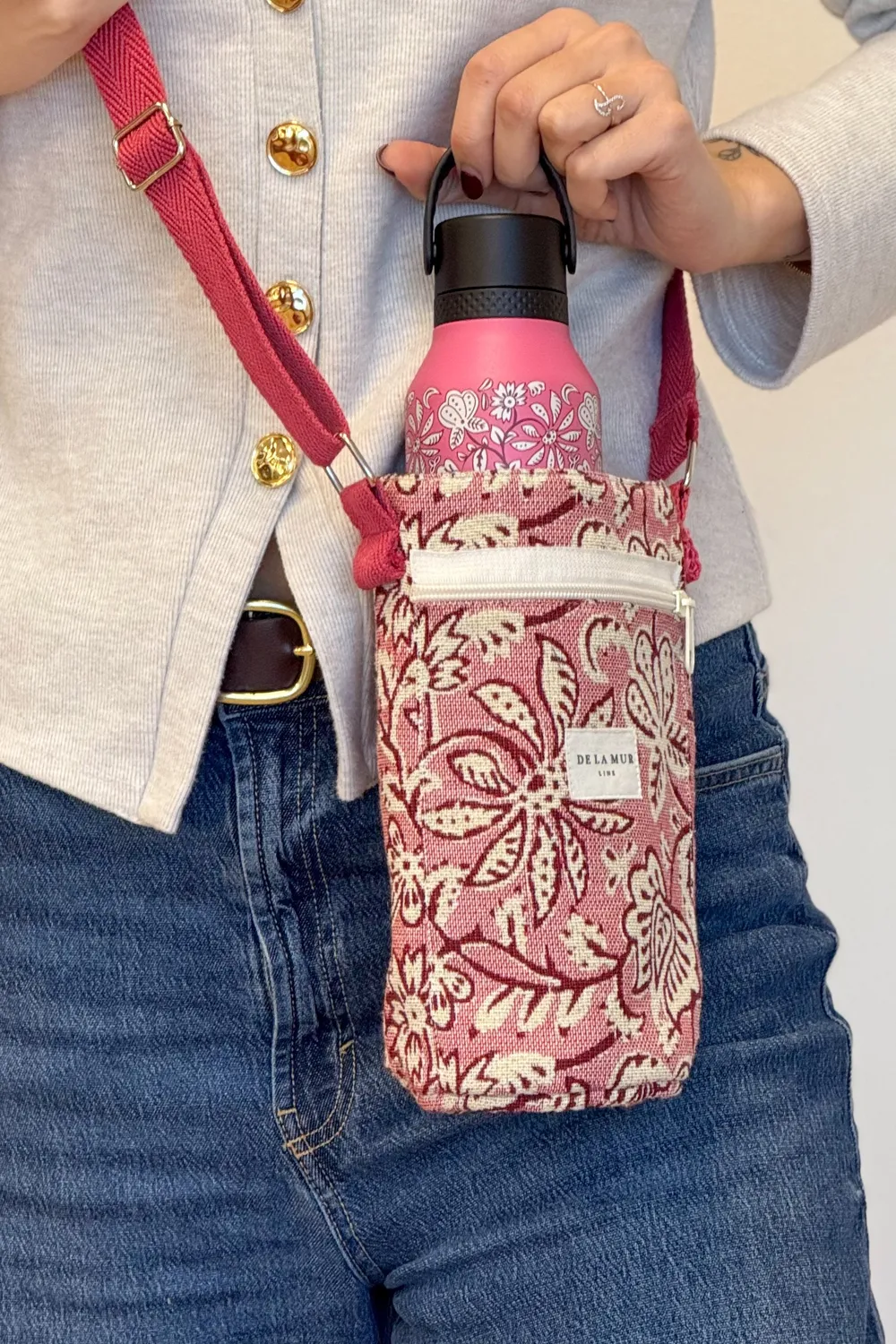De La Mur Came flaskeveske 1,5L blomstret rosa