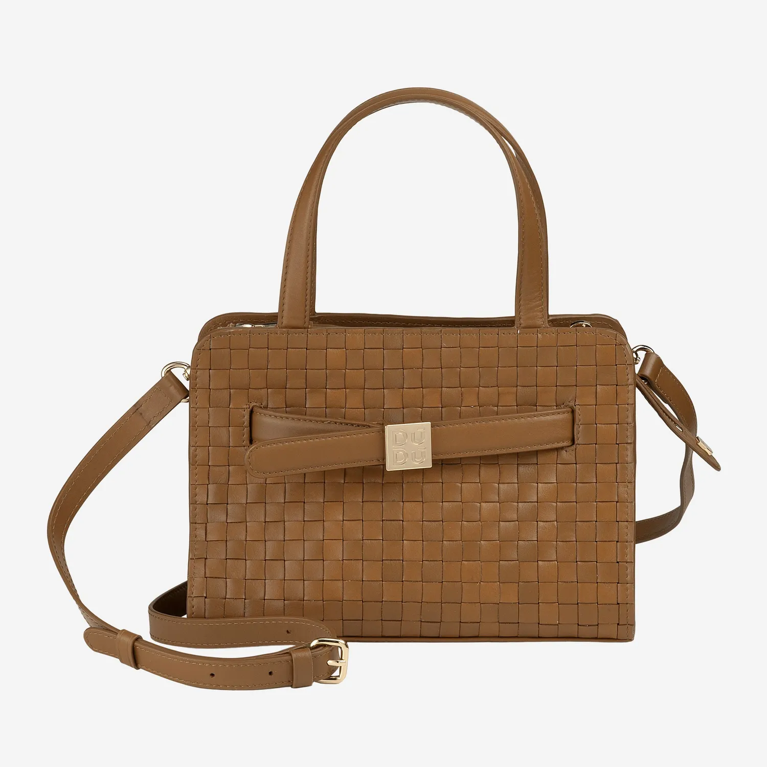 DuDubags Duomo Mini håndveske svart flettet skinn