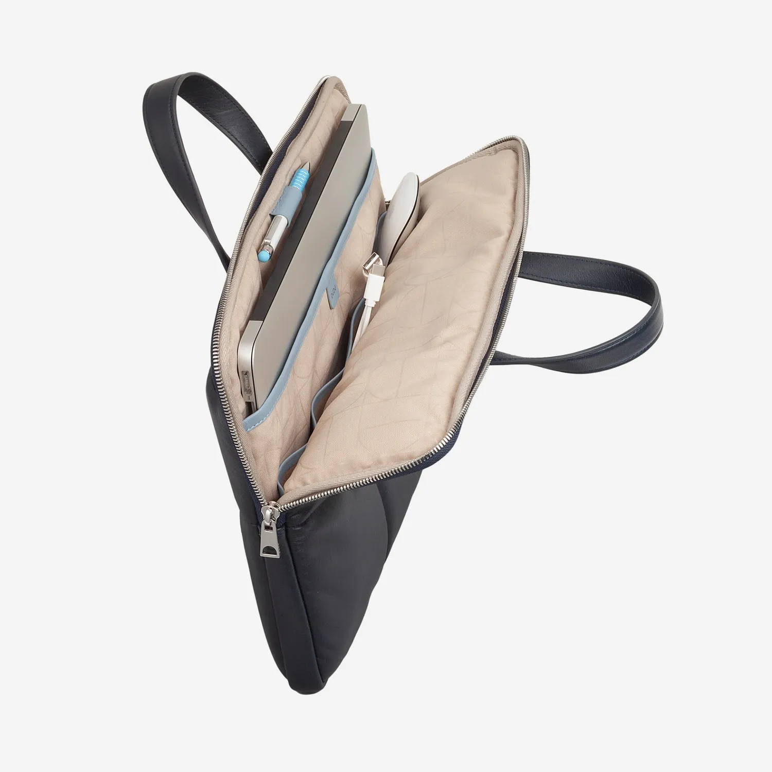 DuDubags Togean pc-veske skinn marineblå