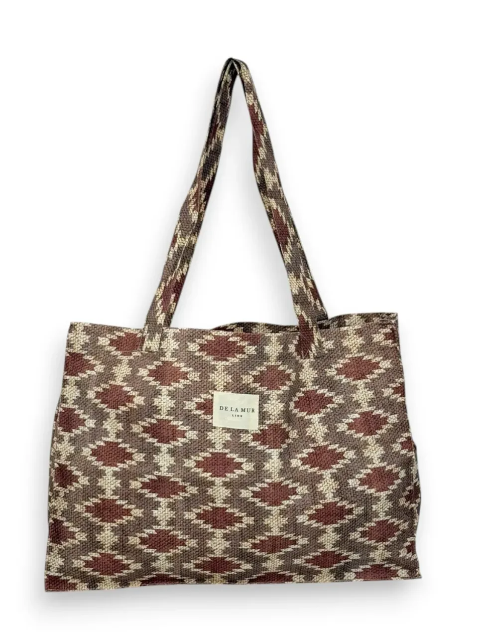De La Mur Eral shopper burgunder geometrisk