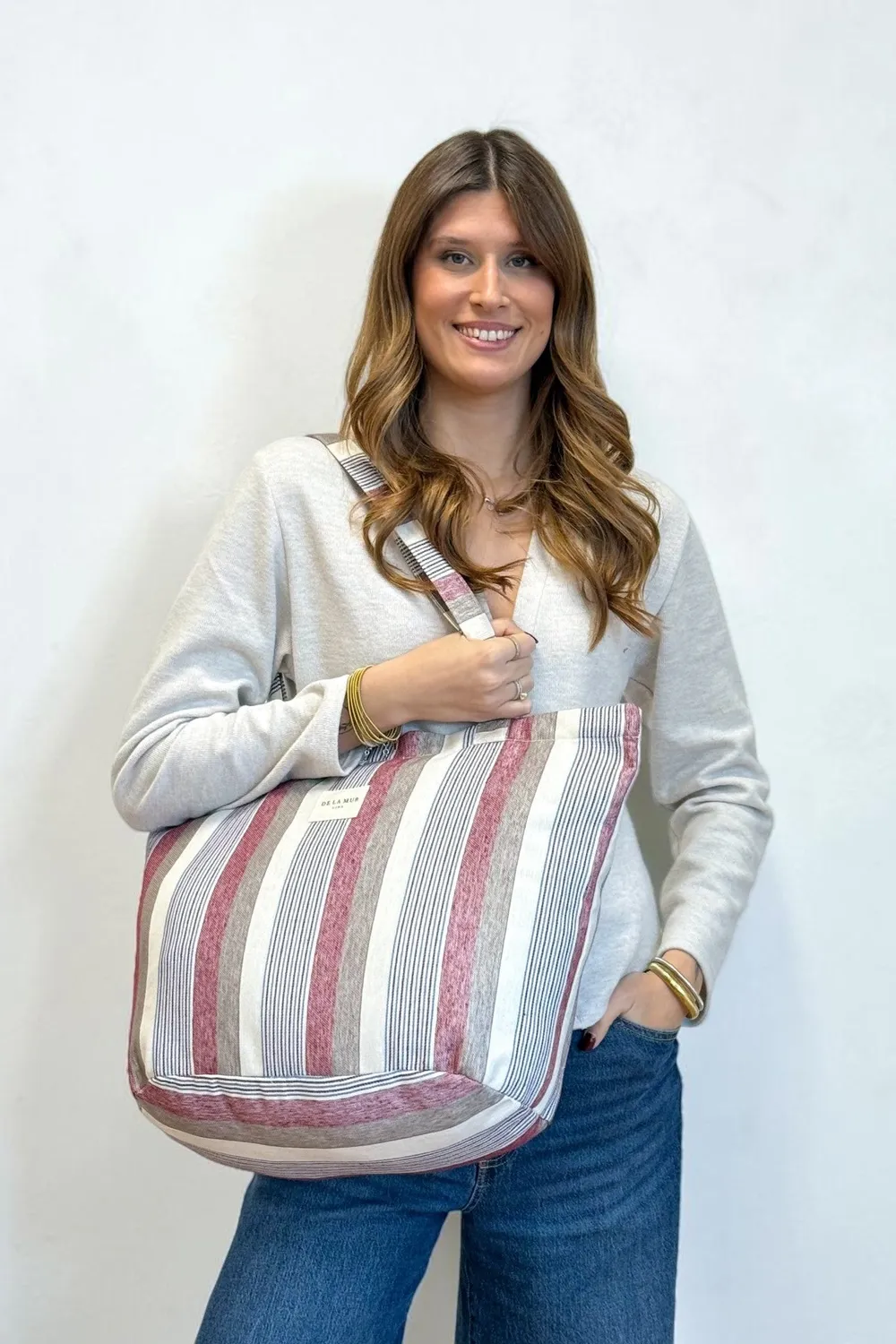 De La Mur Bosque Bolsa Grande shopper stripet
