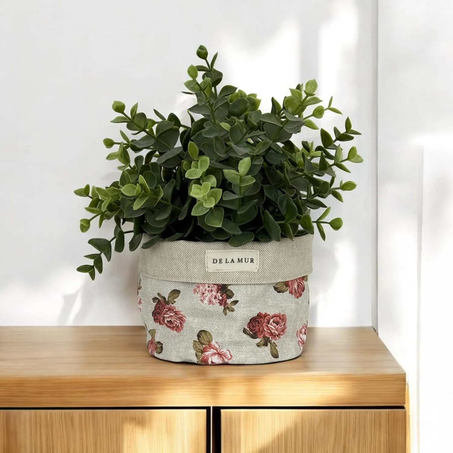 De La Mur Anto kurv rosa blomstret liten