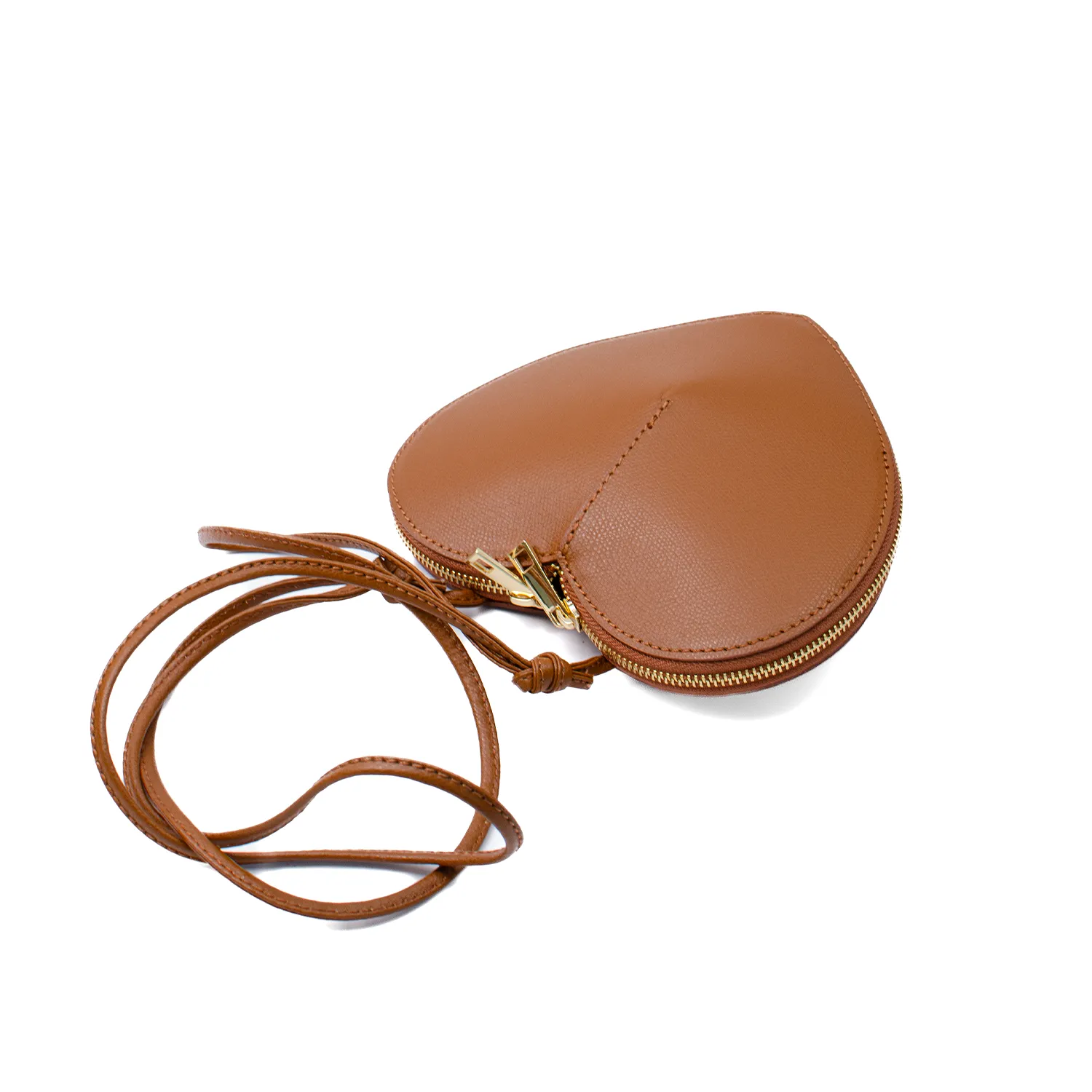 Latalia Heart veske camel saffianoskinn