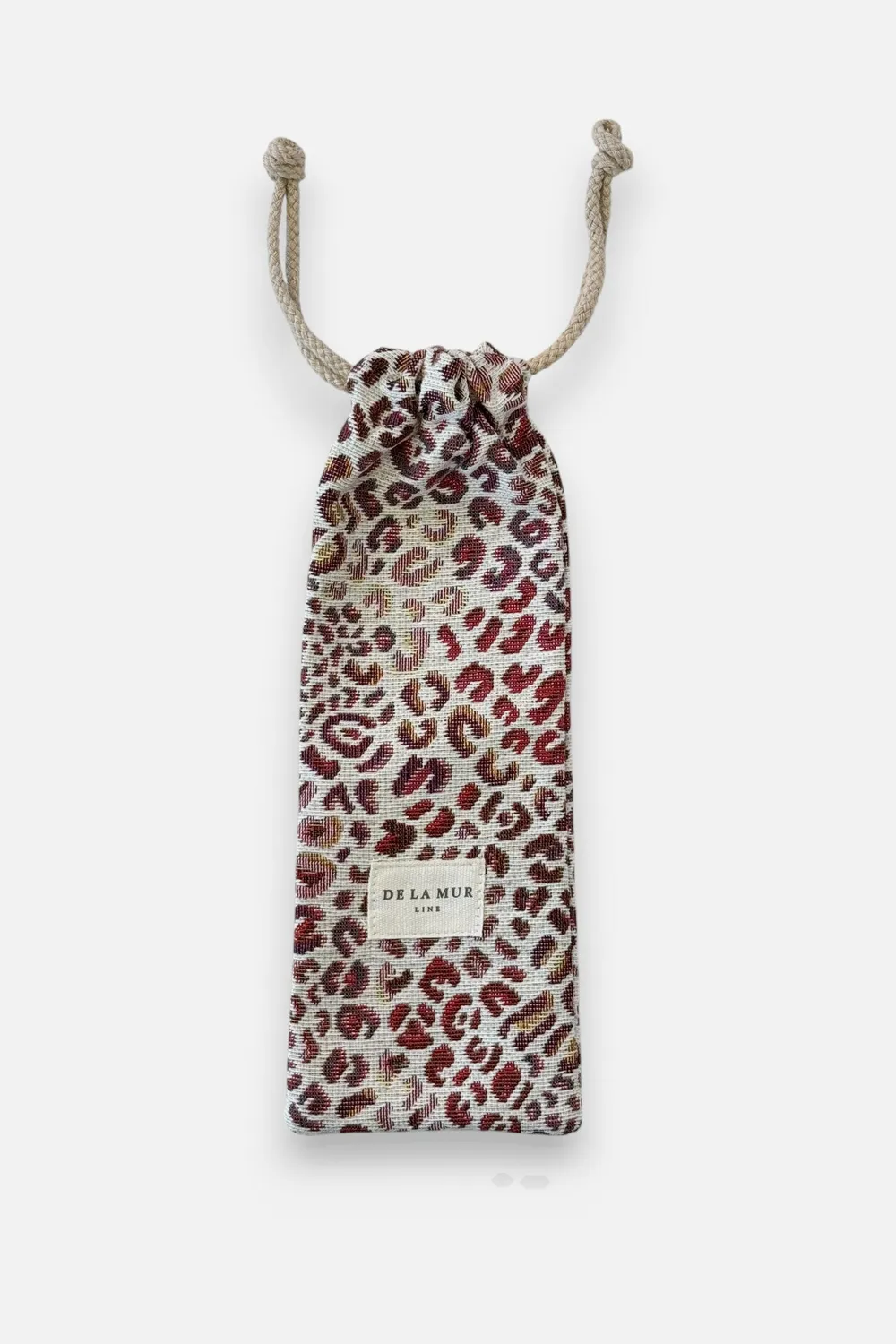 De La Mur Talco vifte med etui rosa leopard