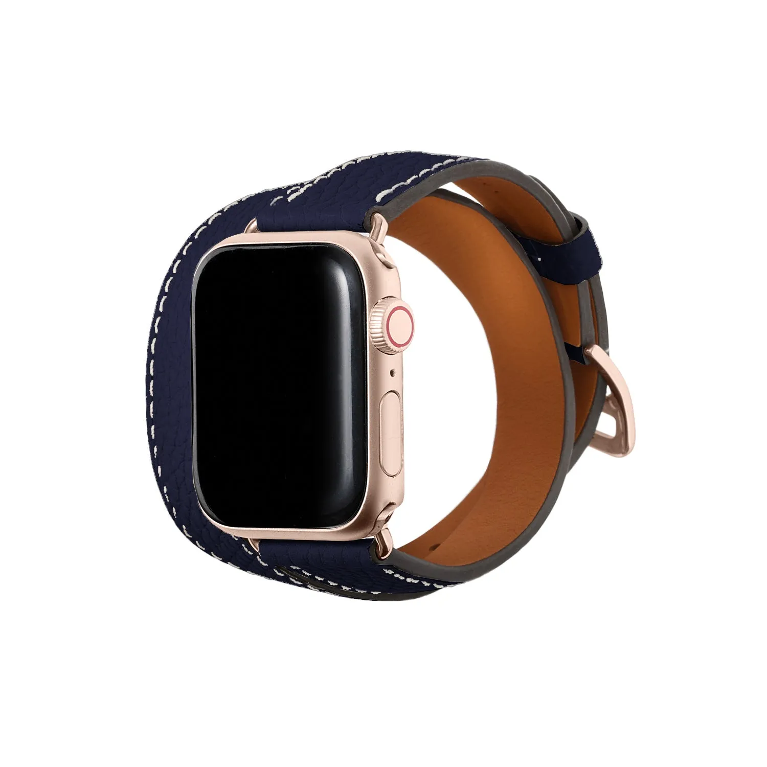 Bonaventura Apple Watch dobbel reim krymplær gull Etoupe S/M
