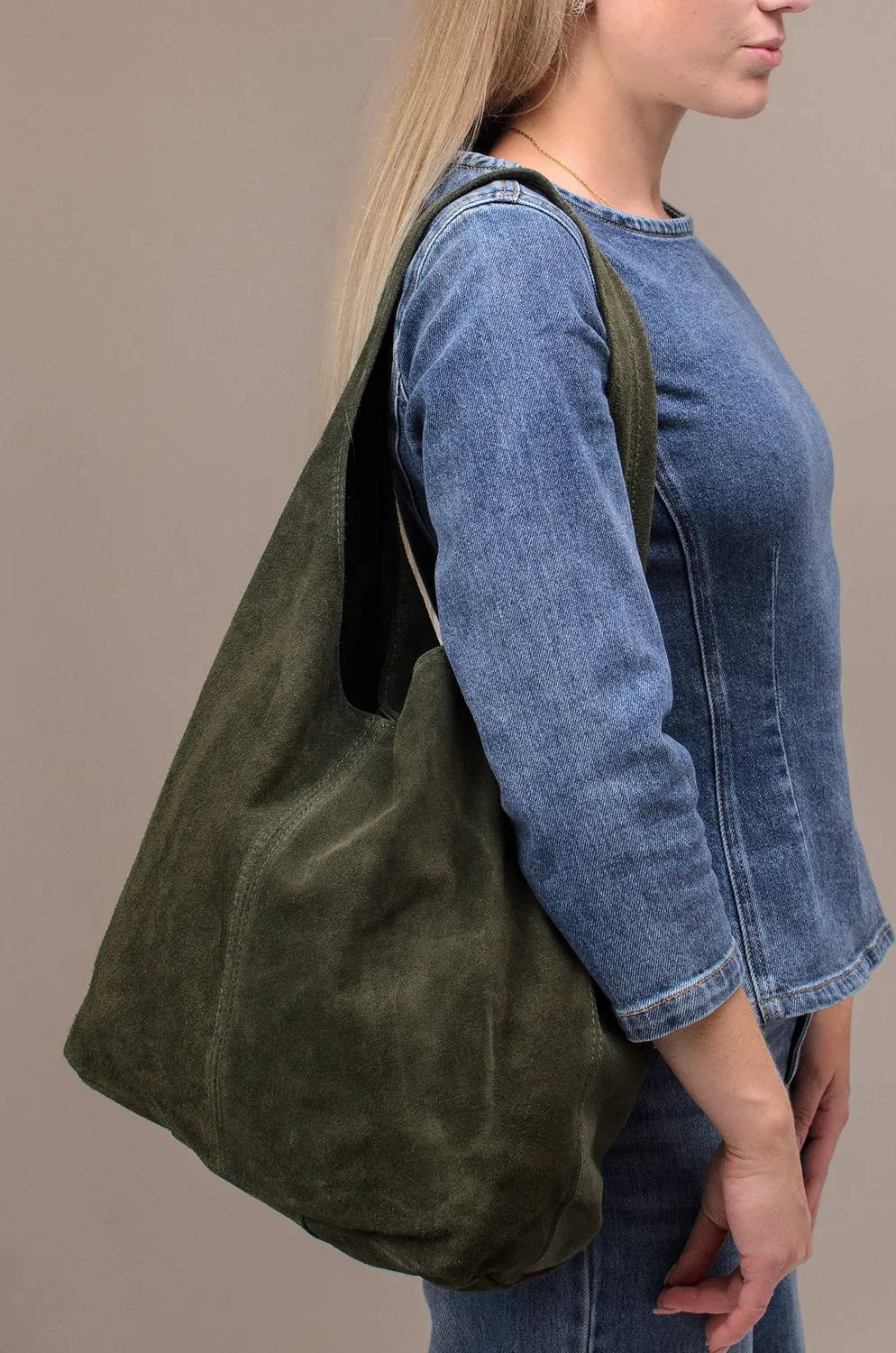 Latalia Terni shopper khaki semsket