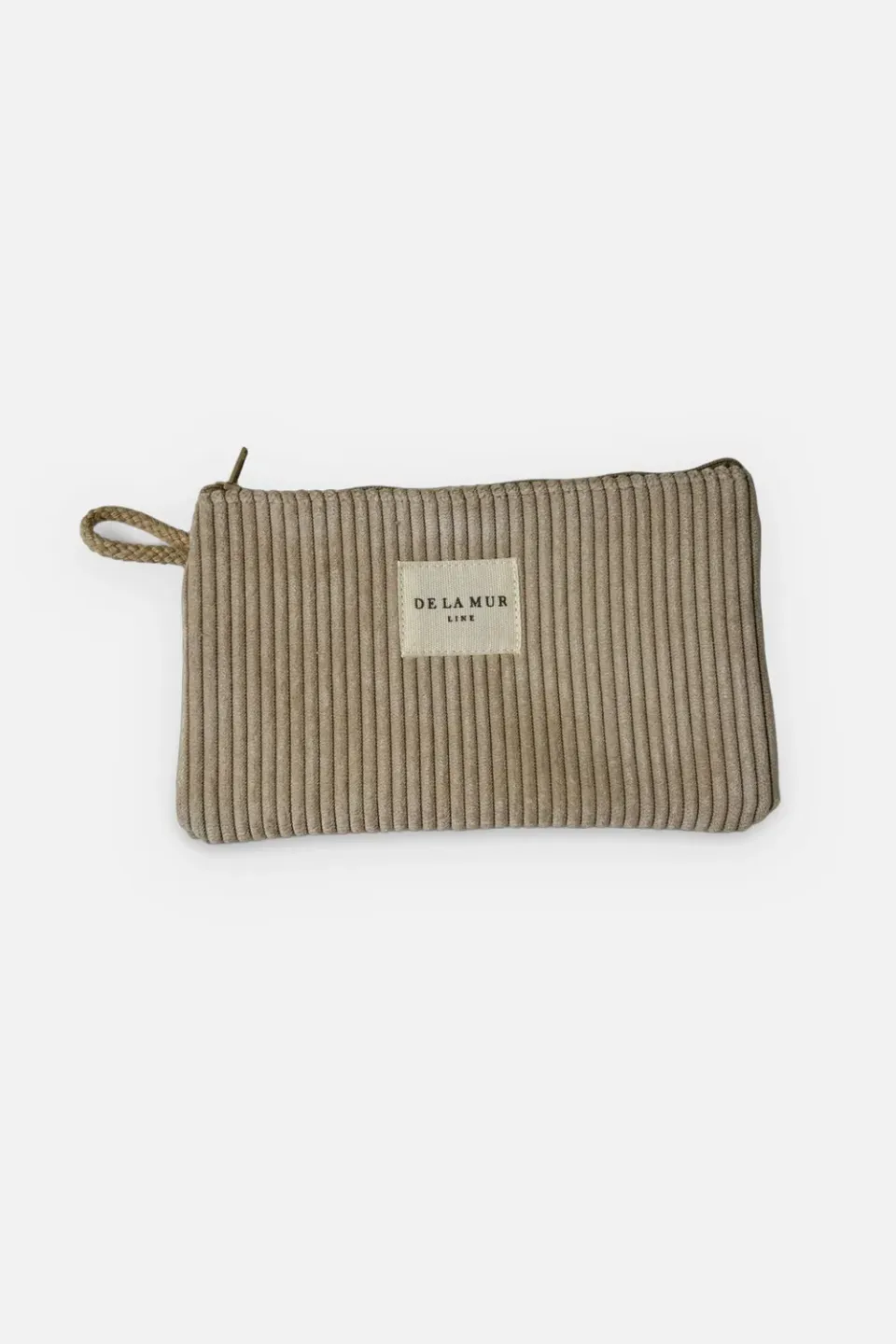 De La Mur Tofe mini toalettmappe 17x10 cm beige kordfløyel