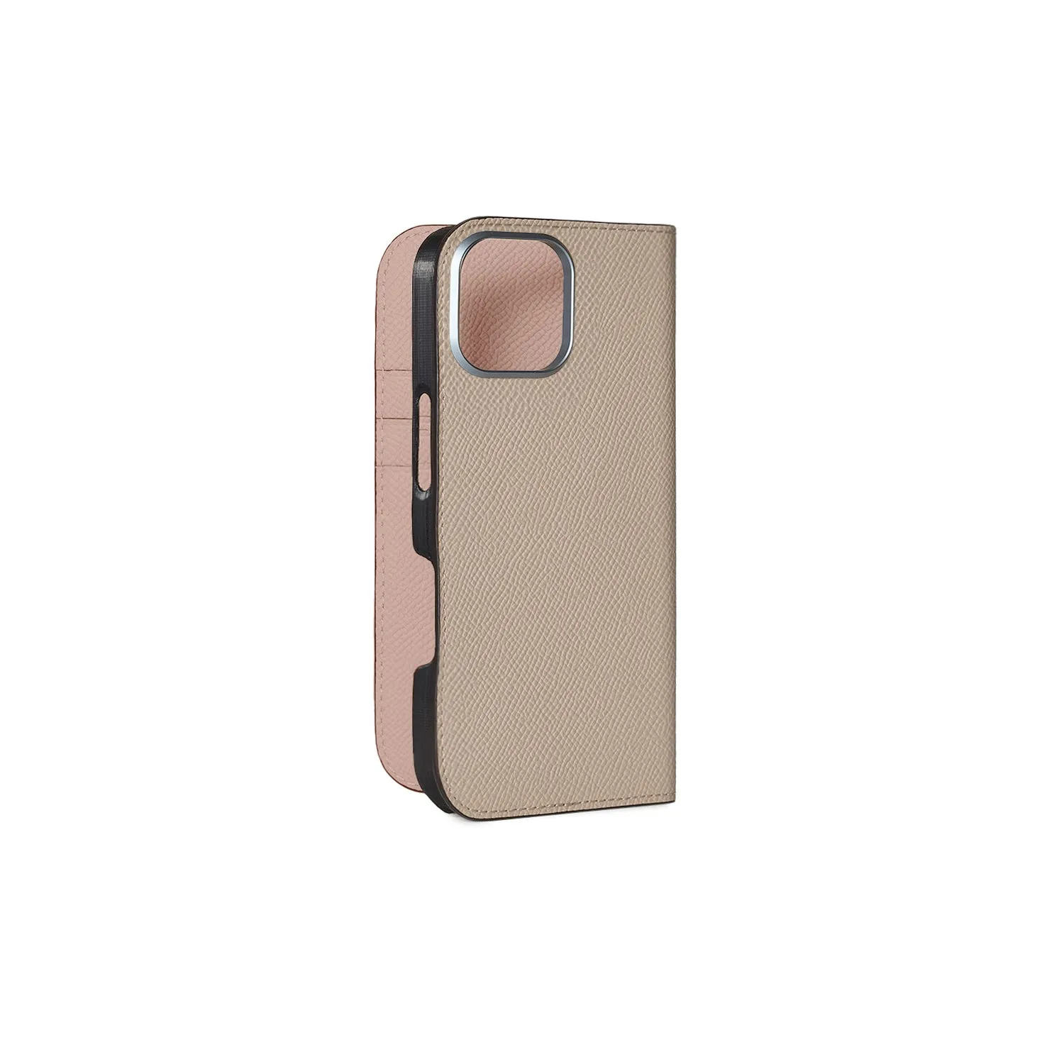 Bonaventura Nobile iPhone 16 dagboketui skinn etoupe