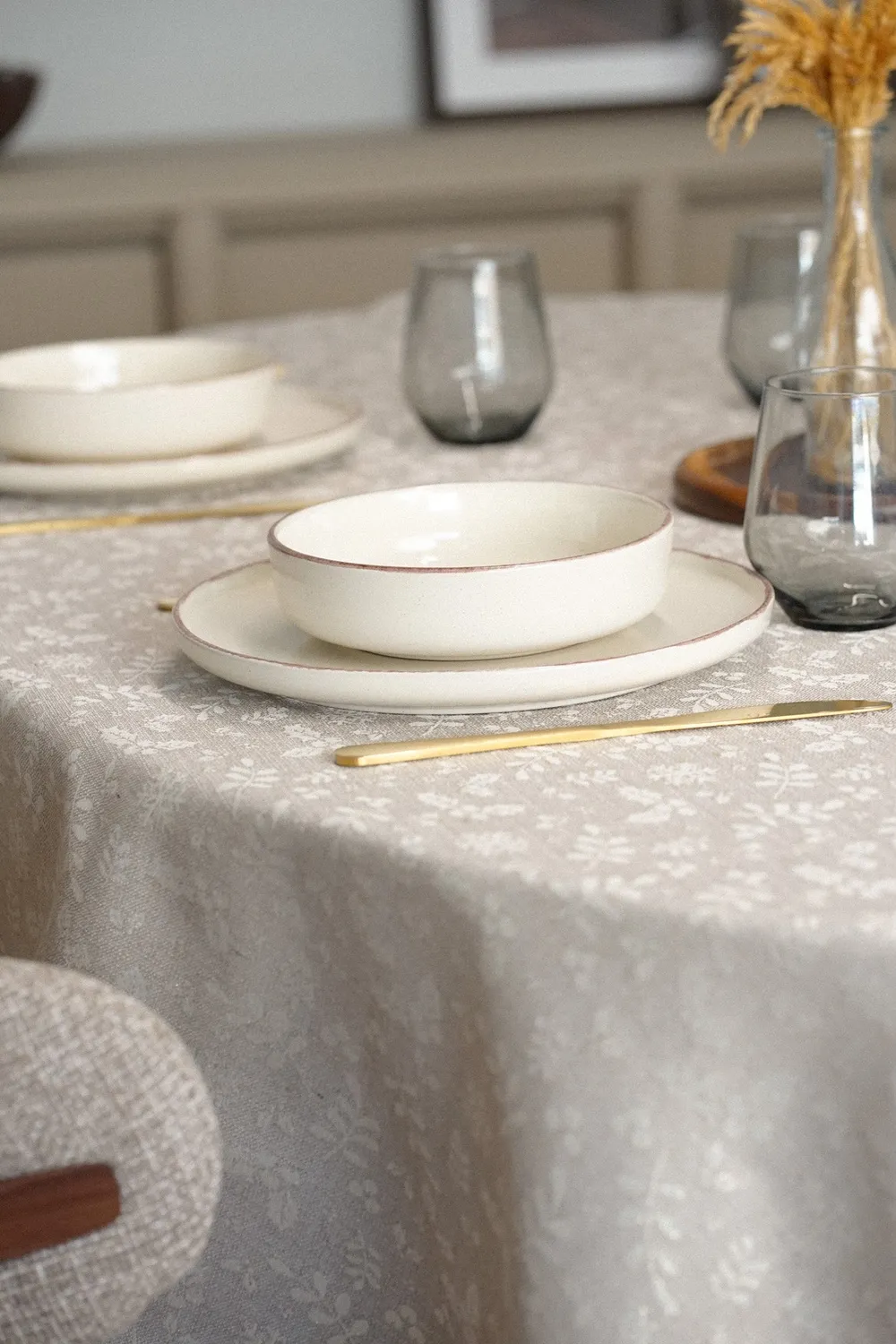 De La Mur Buxo duk 150x150 cm blomstret lurex